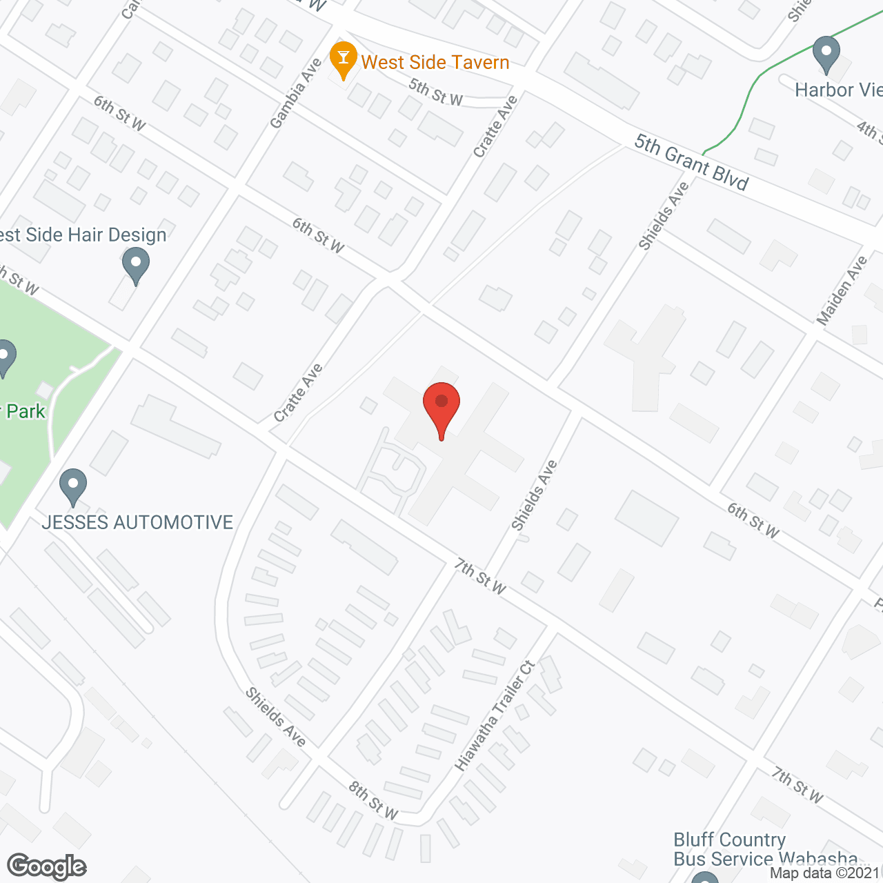 Map of the neighborhood around St. Elizabeth Health Care Center