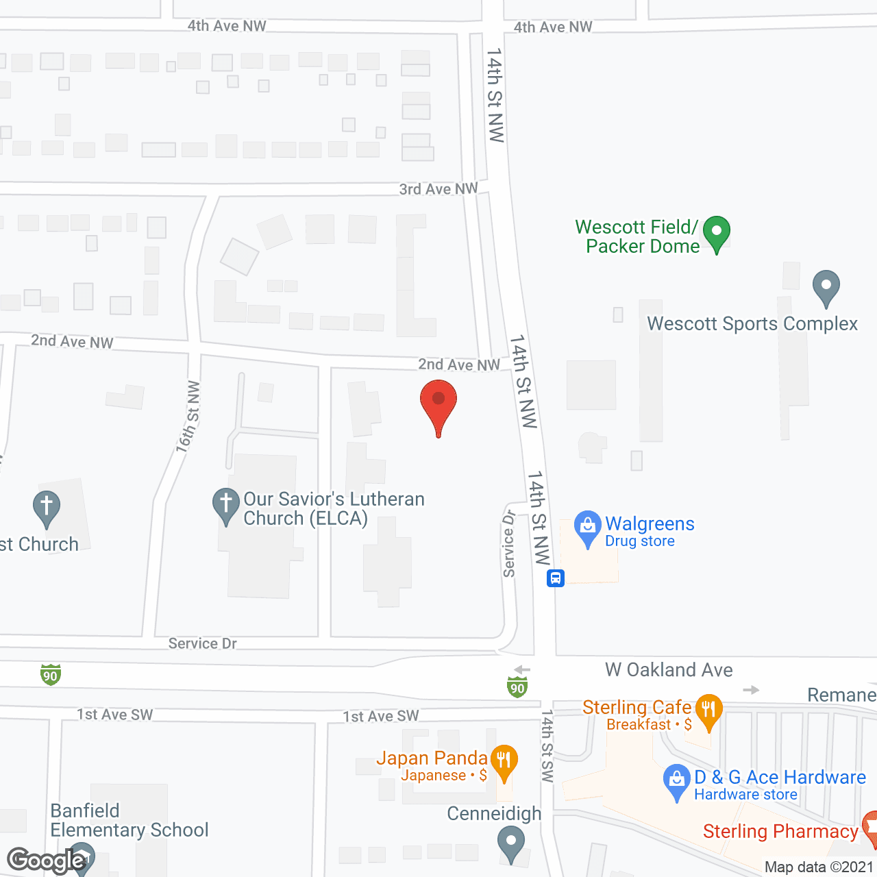 Map of the neighborhood around Comforcare Good Samaritan Ctr