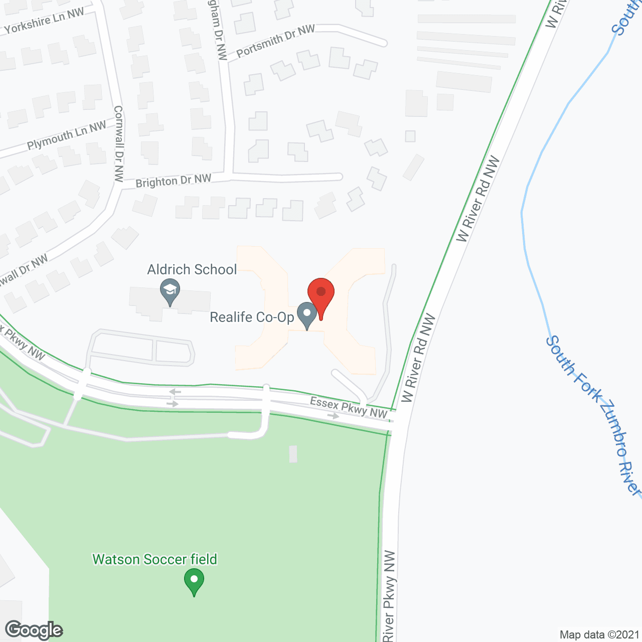 Map of the neighborhood around Realife Cooperative-Rochester