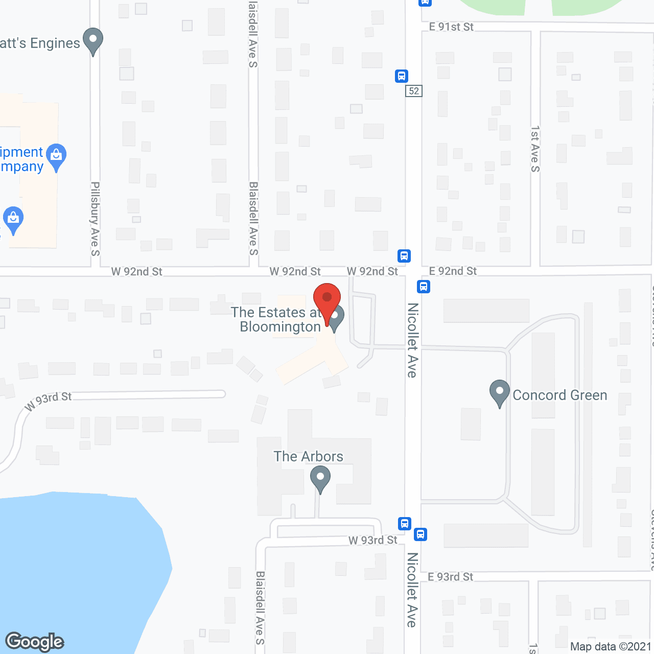 Map of the neighborhood around Golden Living Center Bloomington