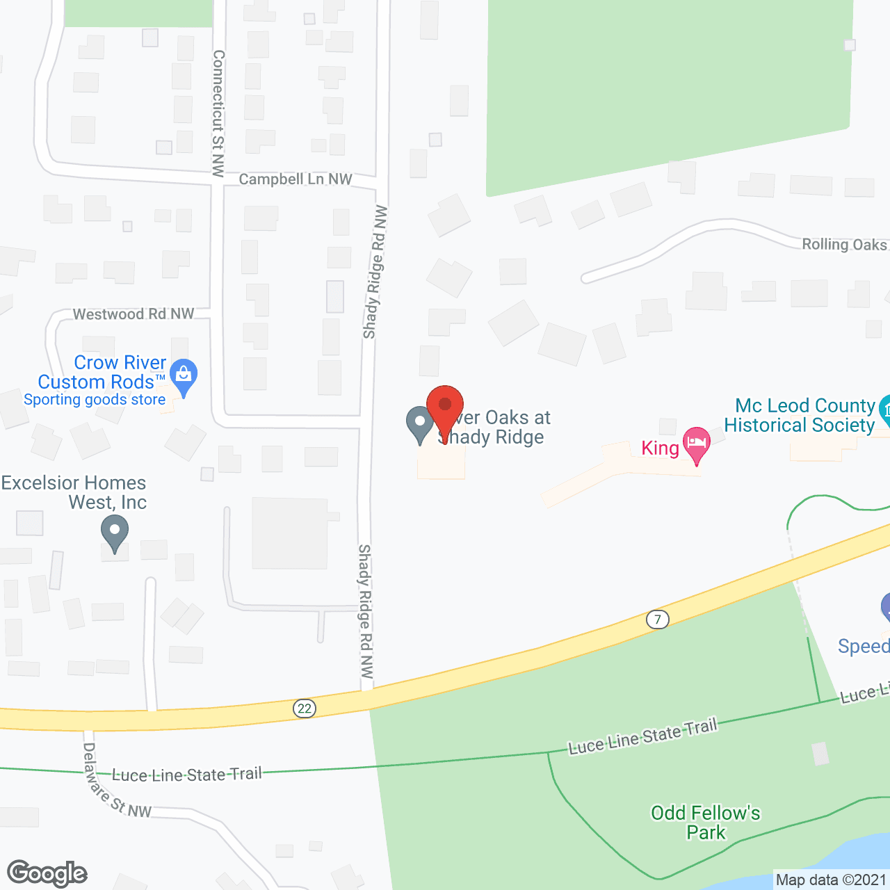 Map of the neighborhood around River Oaks At Shady Ridge LLC