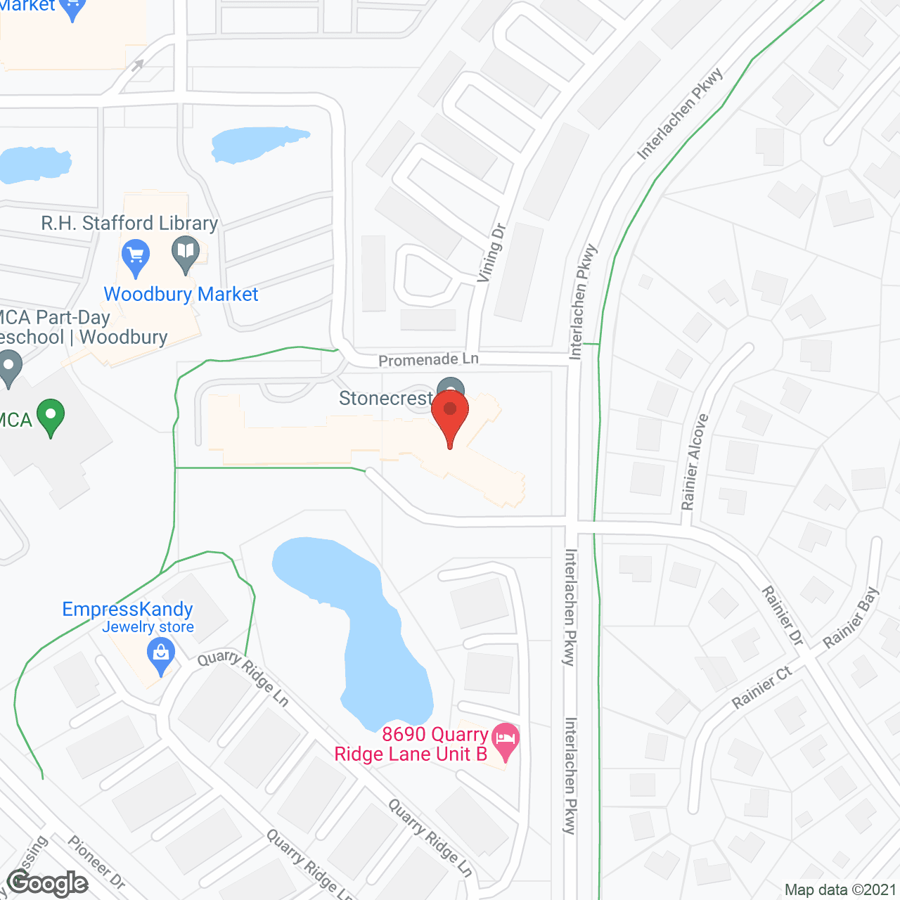 Map of the neighborhood around Stonecrest