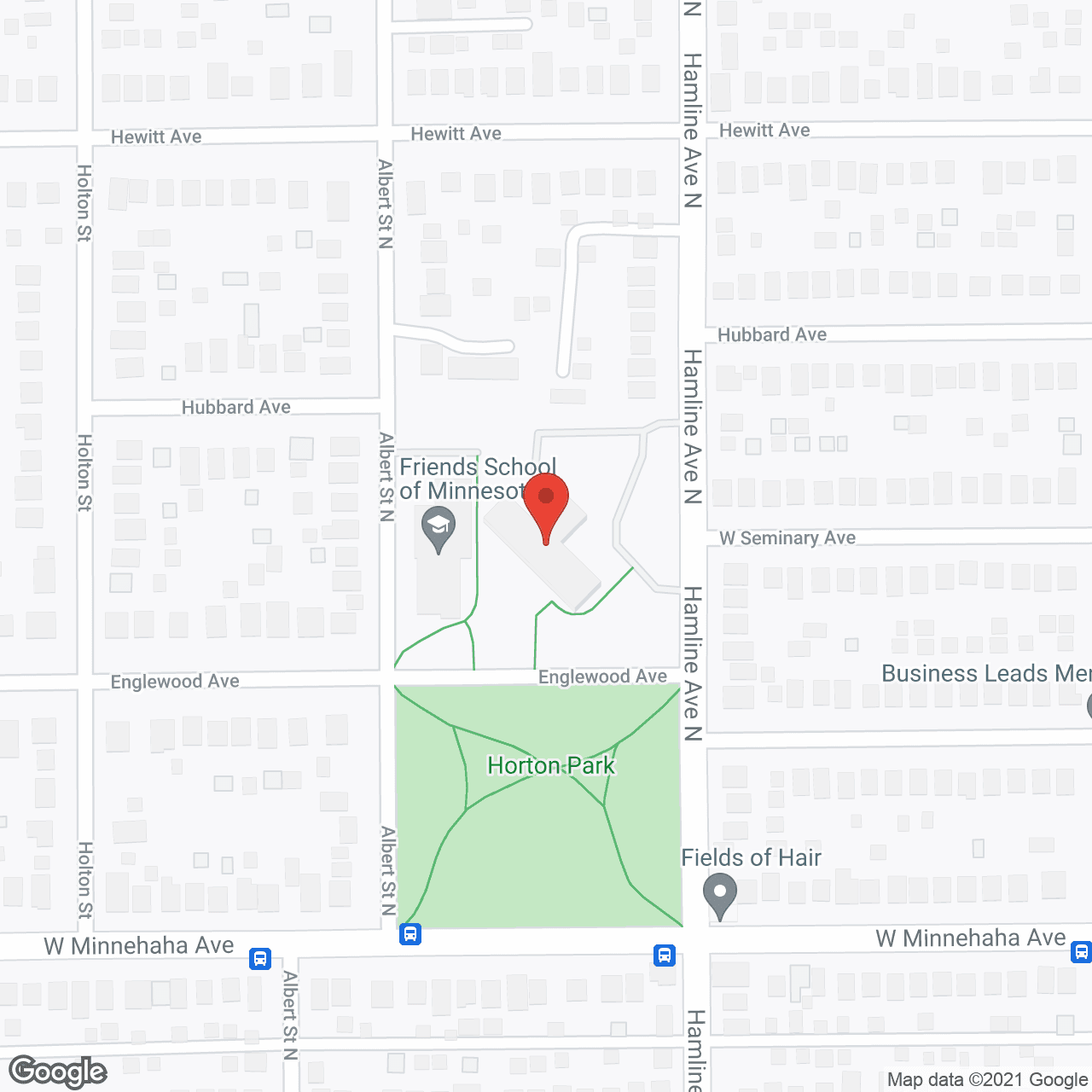 Map of the neighborhood around Hamline Hi Rise