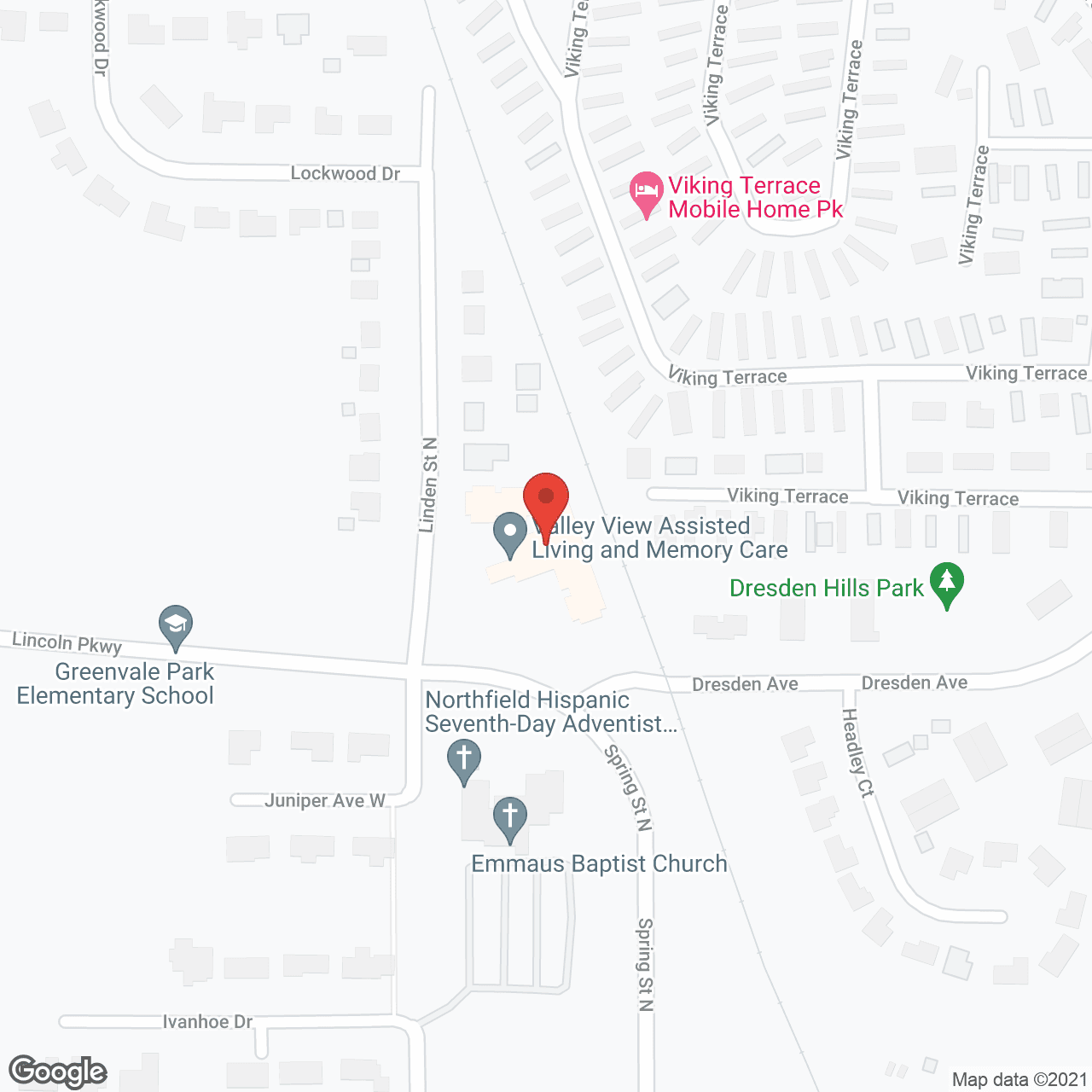 Map of the neighborhood around Valleyview Of Northfield