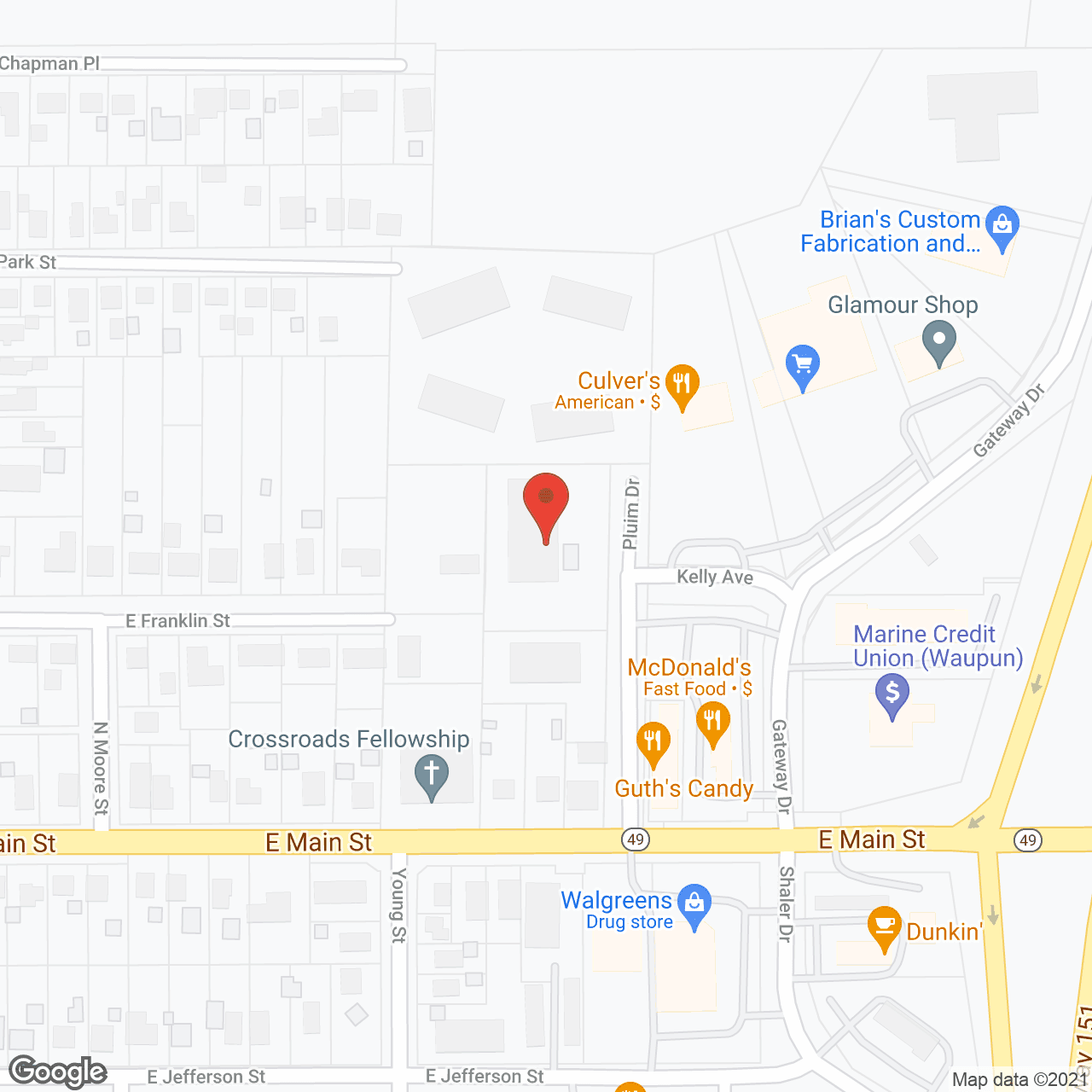 Map of the neighborhood around Marvin's Manor IV