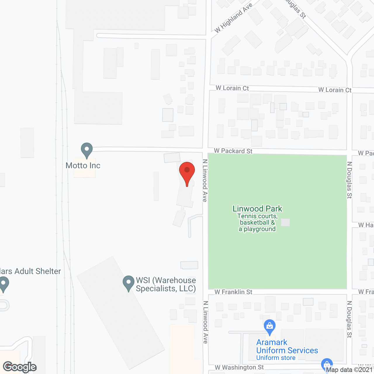 Map of the neighborhood around Fox Valley Lutheran Homes Inc