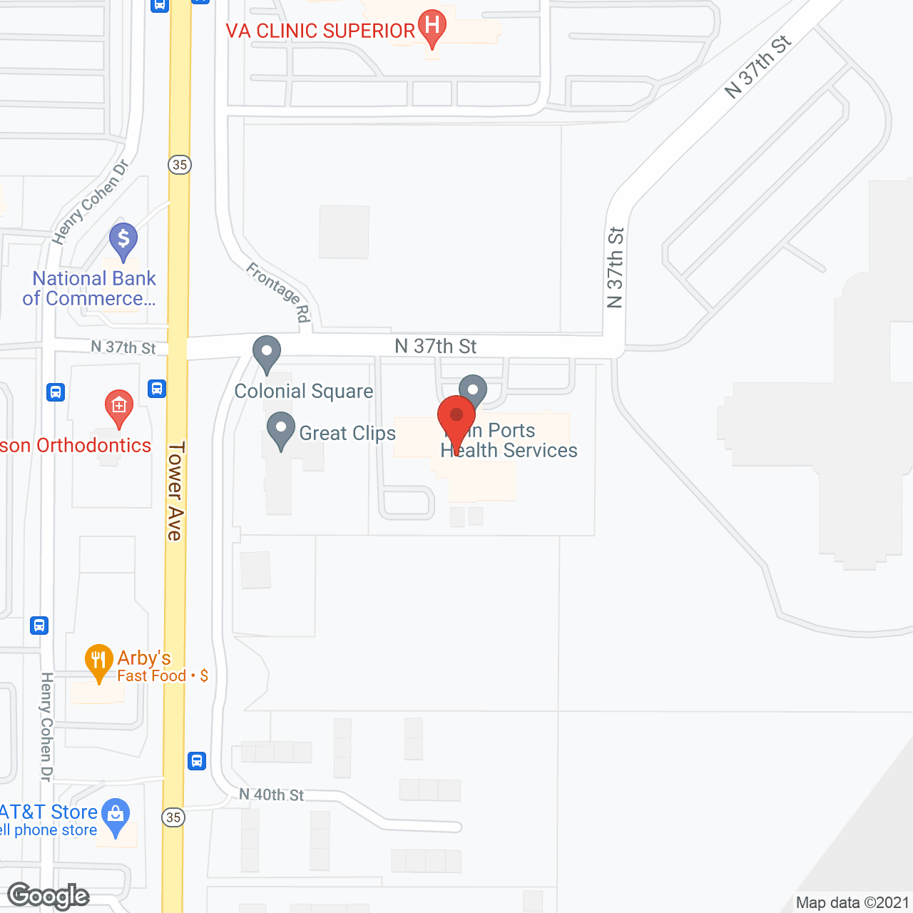 Map of the neighborhood around Golden Living Center Superior