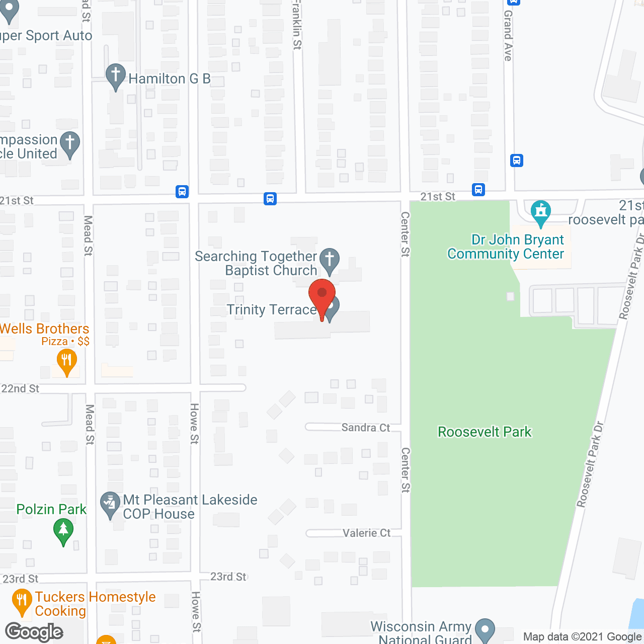 Map of the neighborhood around Trinity Terrace Apartments