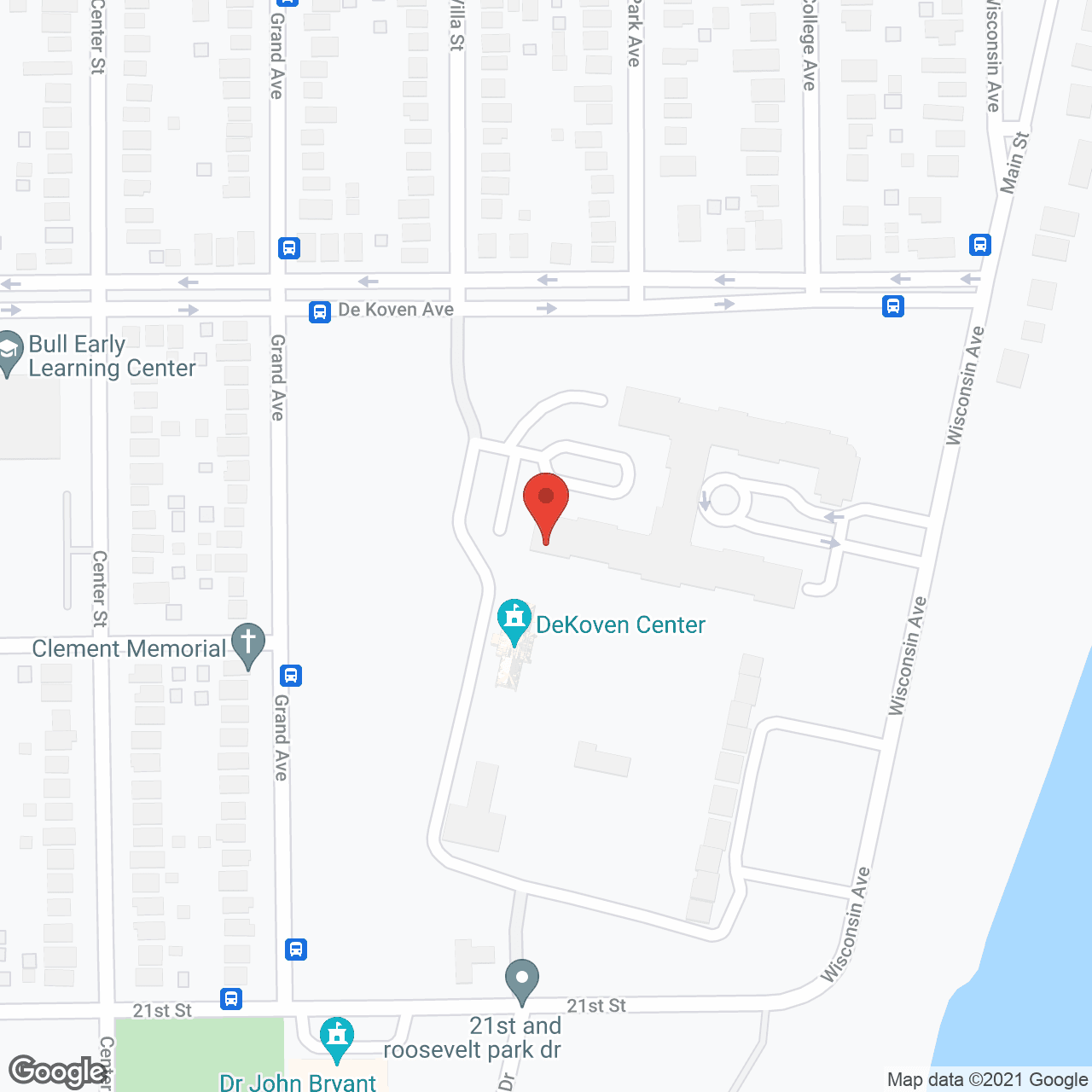 Map of the neighborhood around Lake Oaks Lake Michigan