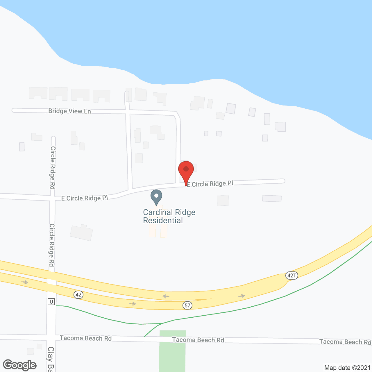 Map of the neighborhood around Cardinal Ridge Residential Care