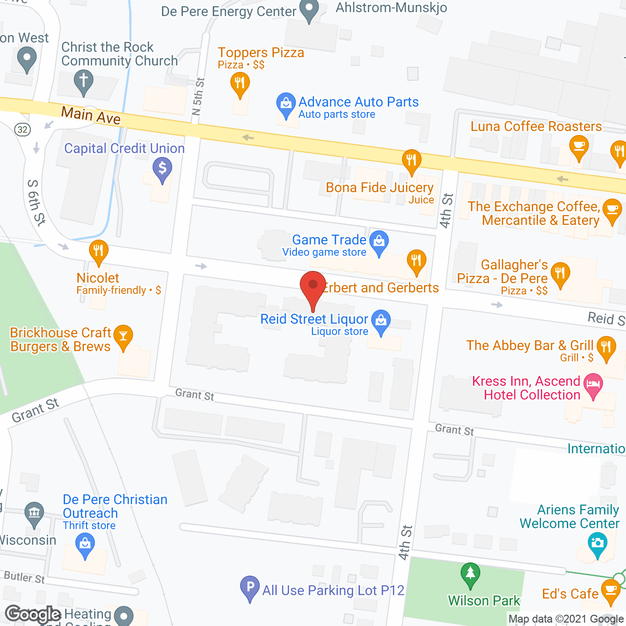 Map of the neighborhood around Nicolet Highlands Apartments 55+