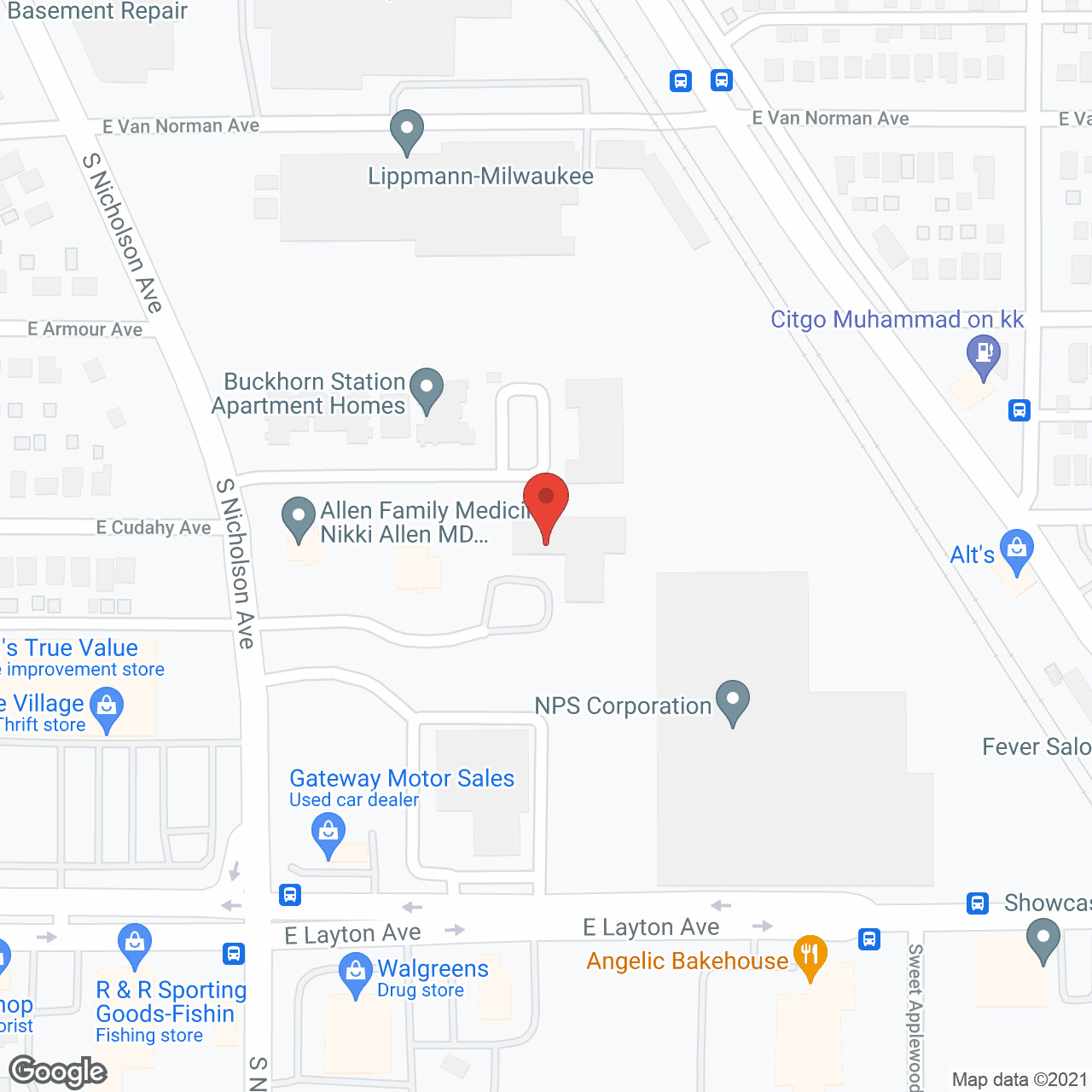 Map of the neighborhood around Cottonwood Trails