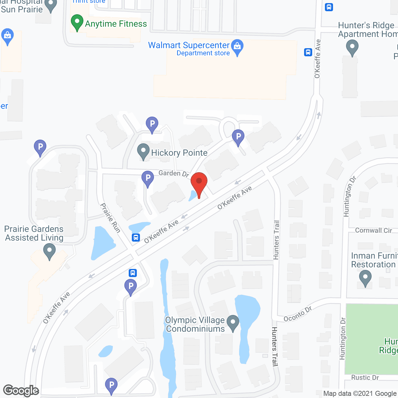 Map of the neighborhood around Prairie Gardens Assisted Living