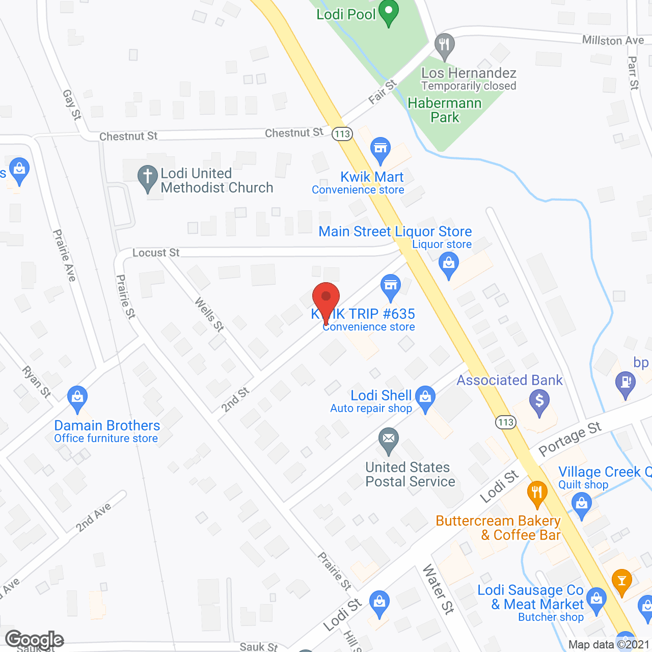 Map of the neighborhood around Our House Senior Living Assisted Care - Lodi
