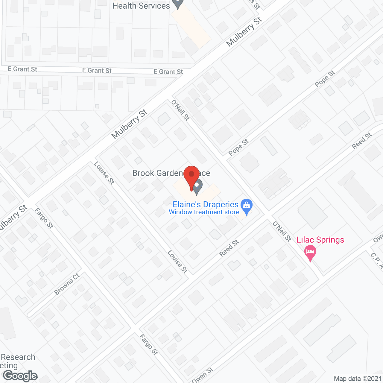 Map of the neighborhood around LakeHouse Lake Mills
