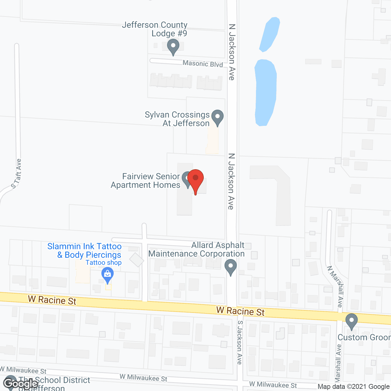 Map of the neighborhood around Fairview