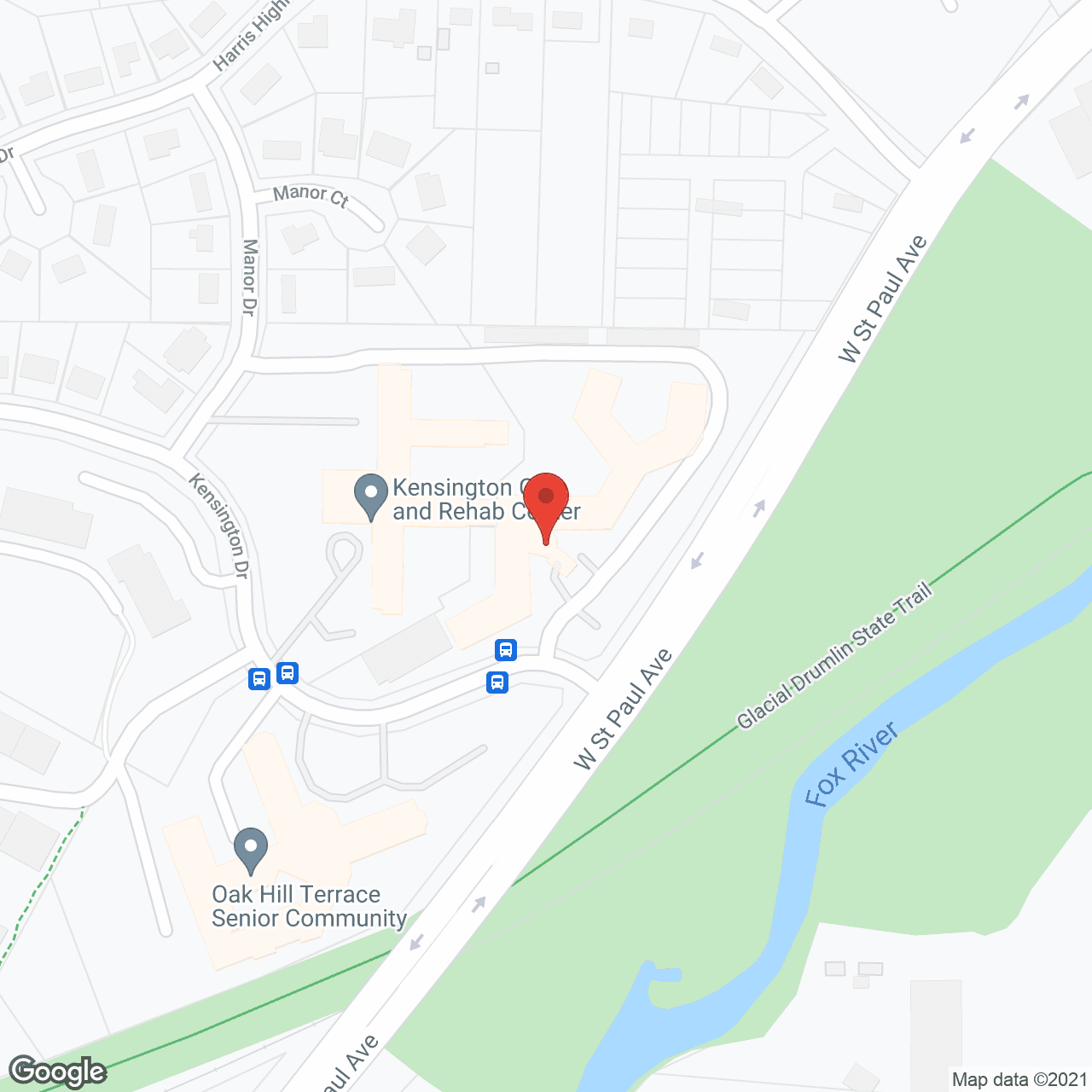 Map of the neighborhood around The Berkshire at Kensington