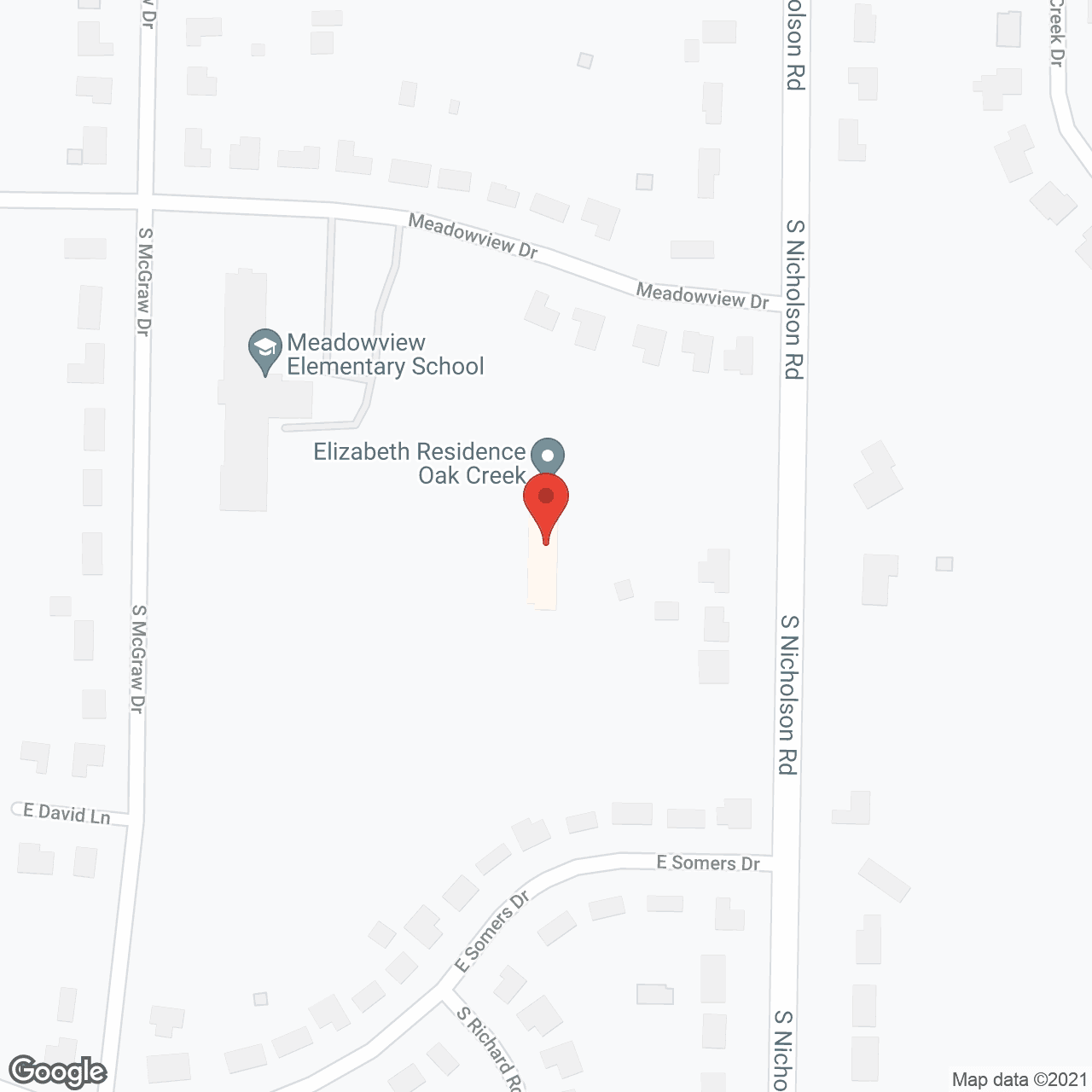 Map of the neighborhood around Schmidt Home