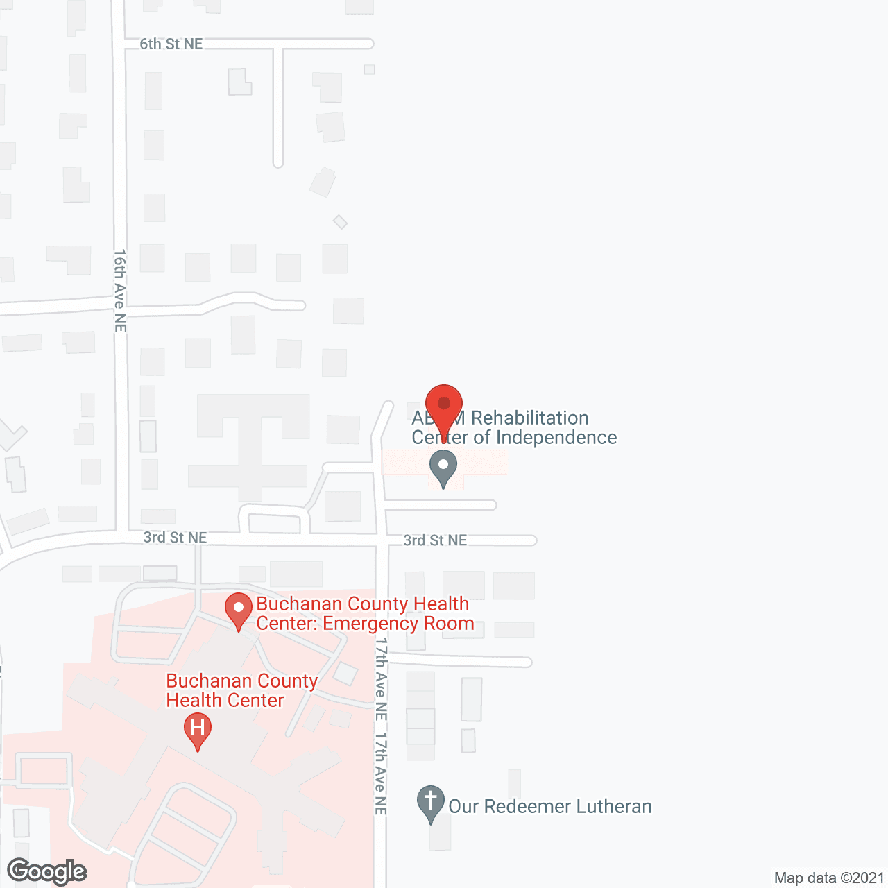 Map of the neighborhood around East Towne Care Ctr