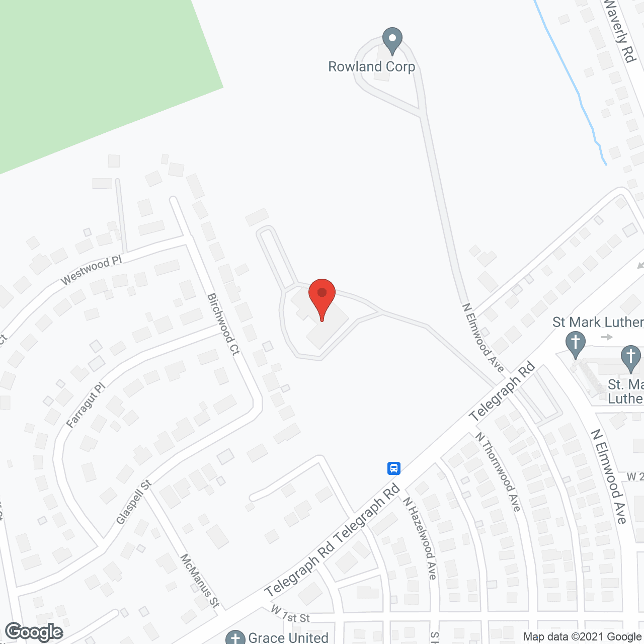 Map of the neighborhood around Pine Knoll Residential Program