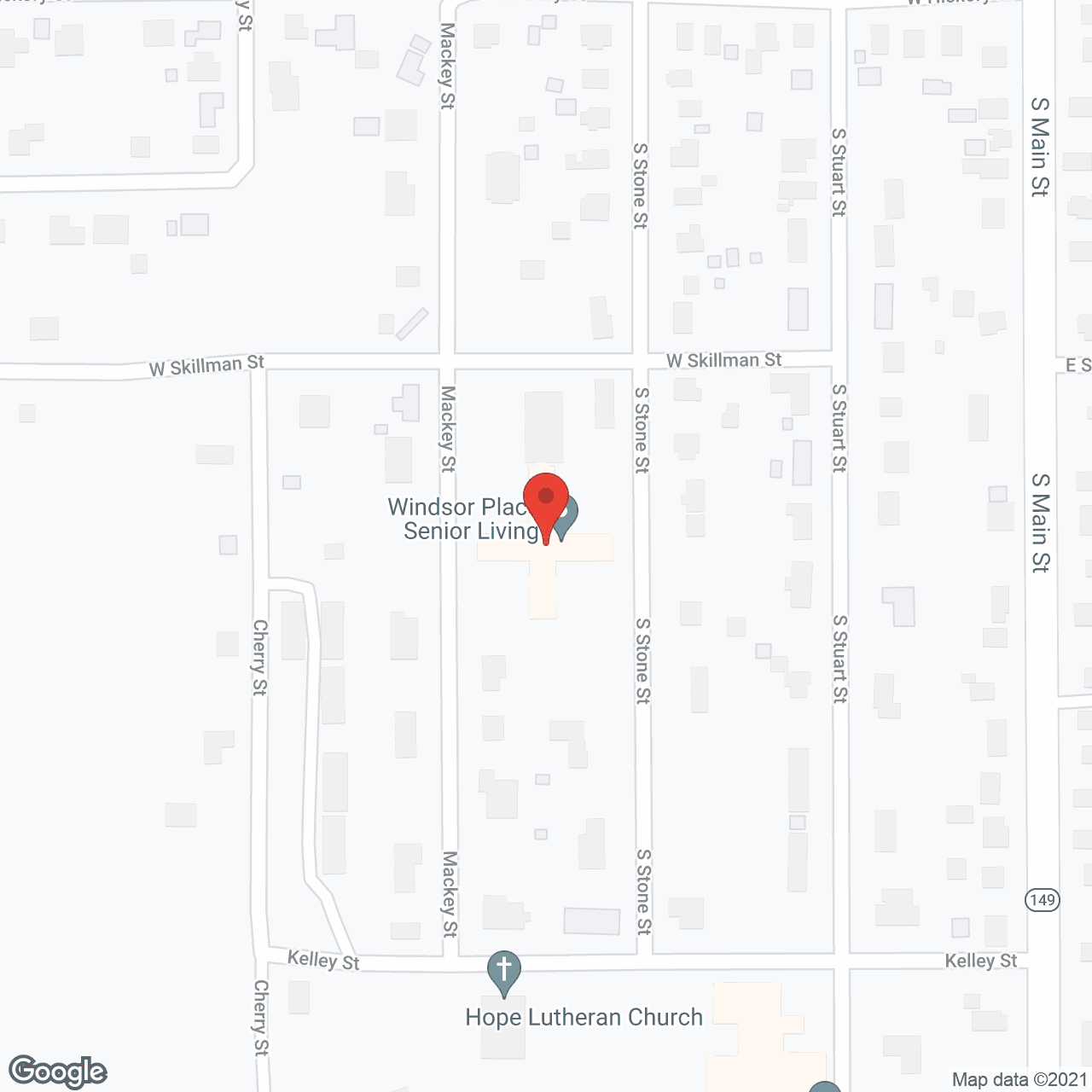 Map of the neighborhood around Sigourney Care Ctr