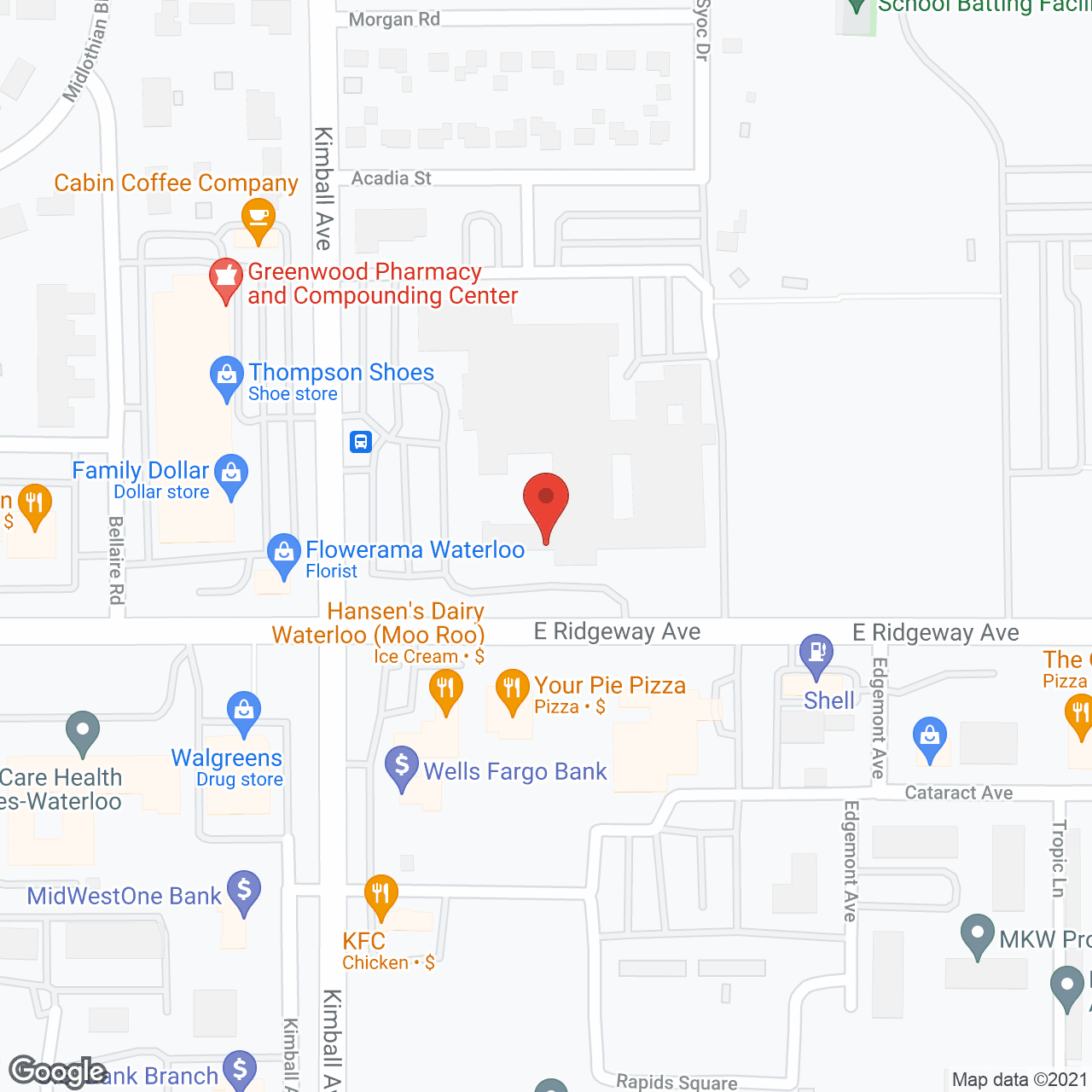Map of the neighborhood around Ridgeway Place