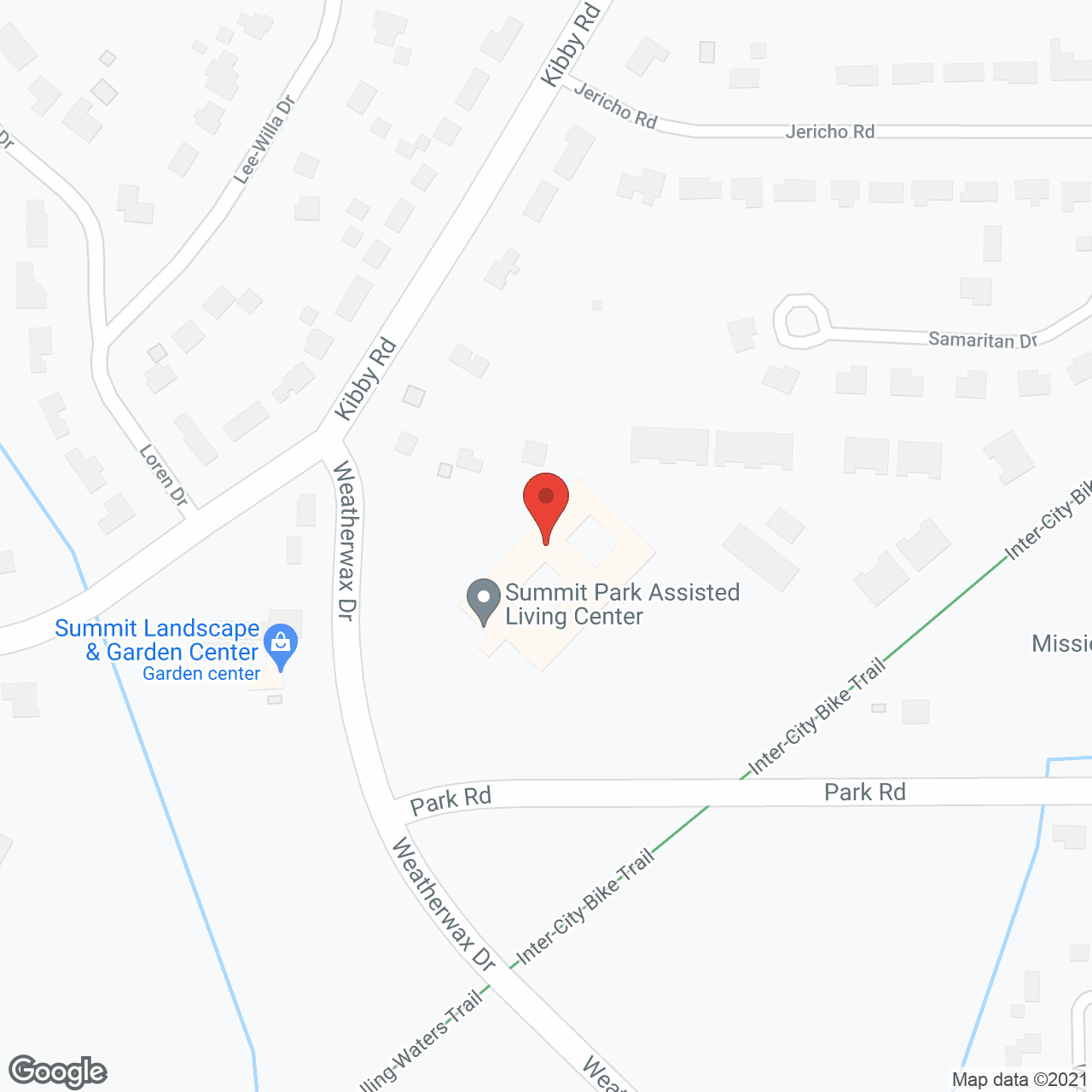 Map of the neighborhood around Summit Park Assisted Living Center