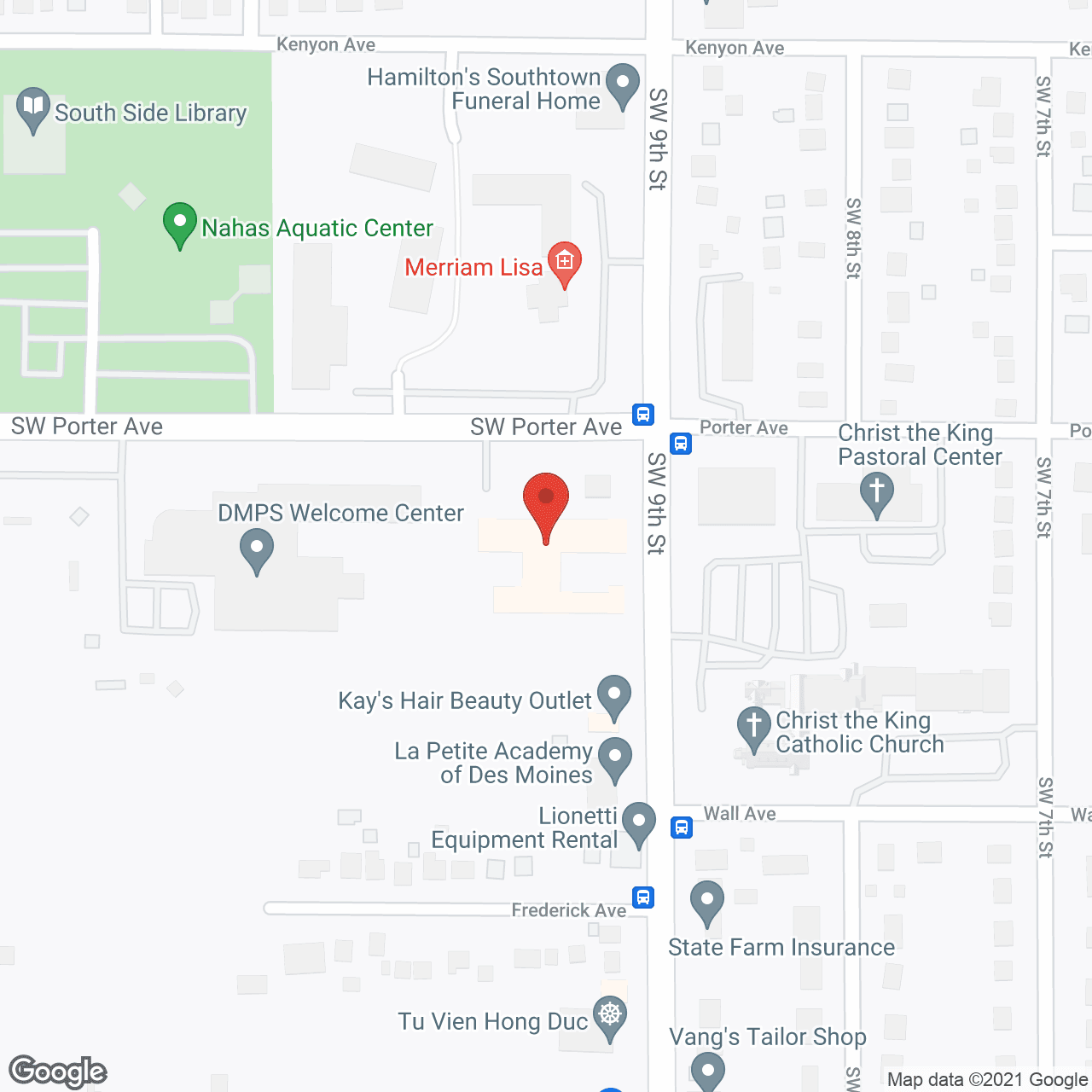 Map of the neighborhood around Genesis Senior Living Center