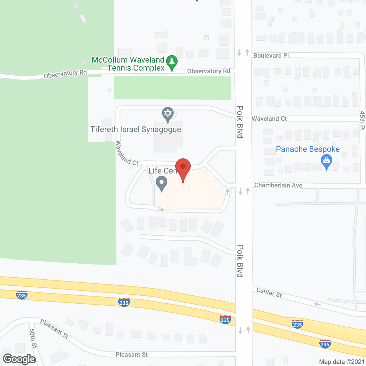 Map of the neighborhood around Iowa Jewish Senior Life Center