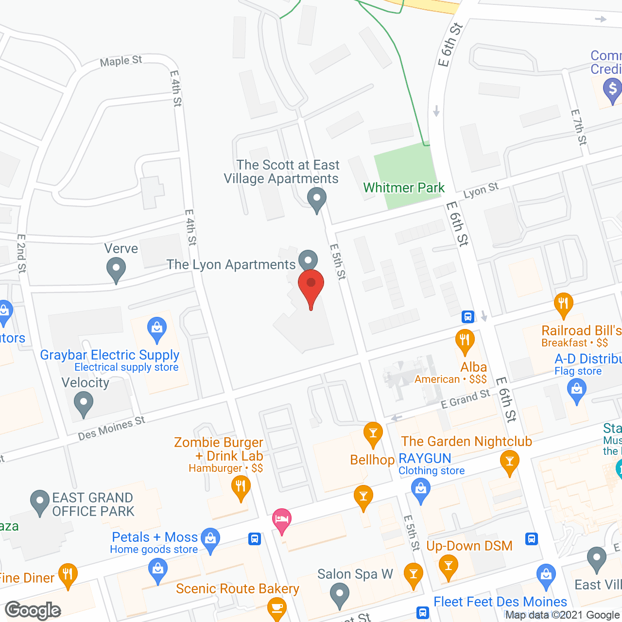 Map of the neighborhood around Prime Towers Apartments and Nursing Home