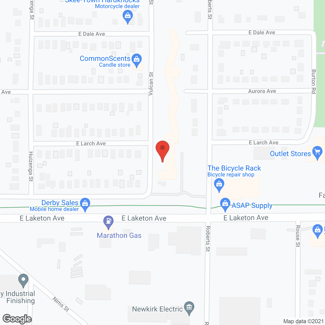 Map of the neighborhood around Cove at Lake Woods
