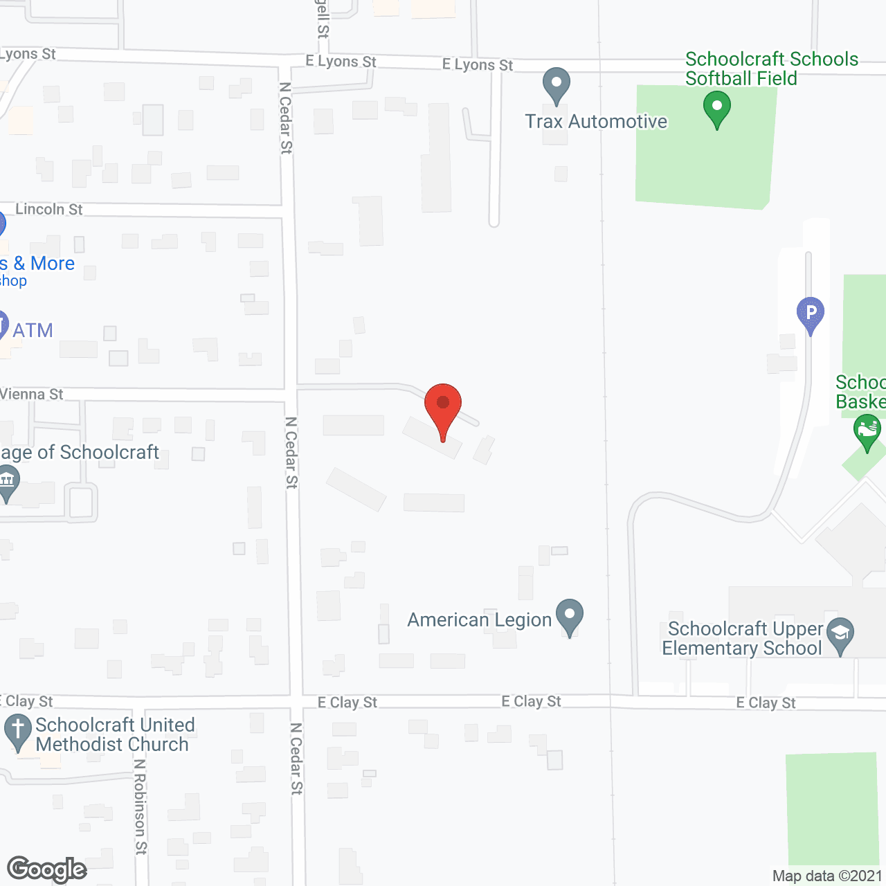 Map of the neighborhood around Cedar Park Senior Apartments