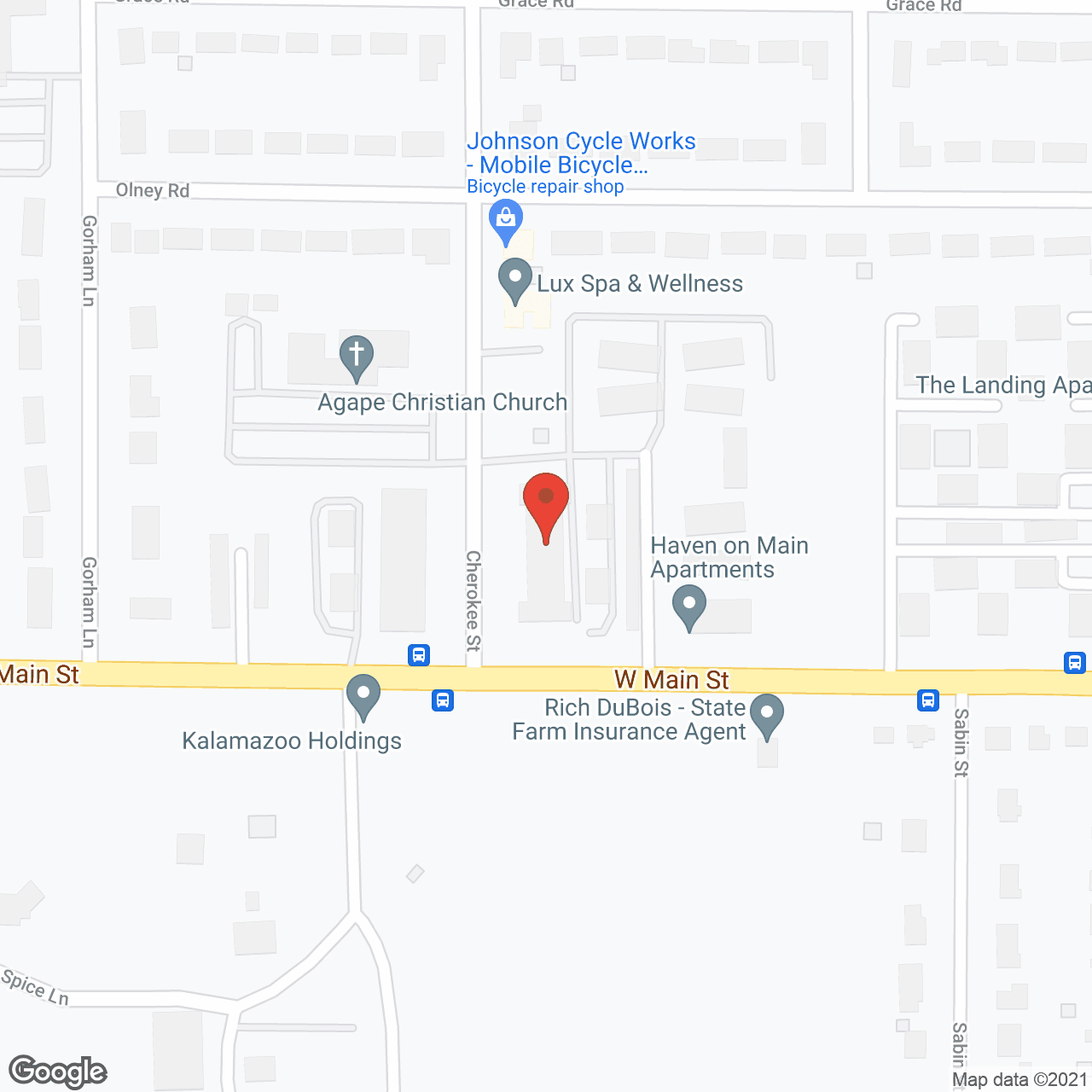 Map of the neighborhood around Cherokee Westlawn Apartments