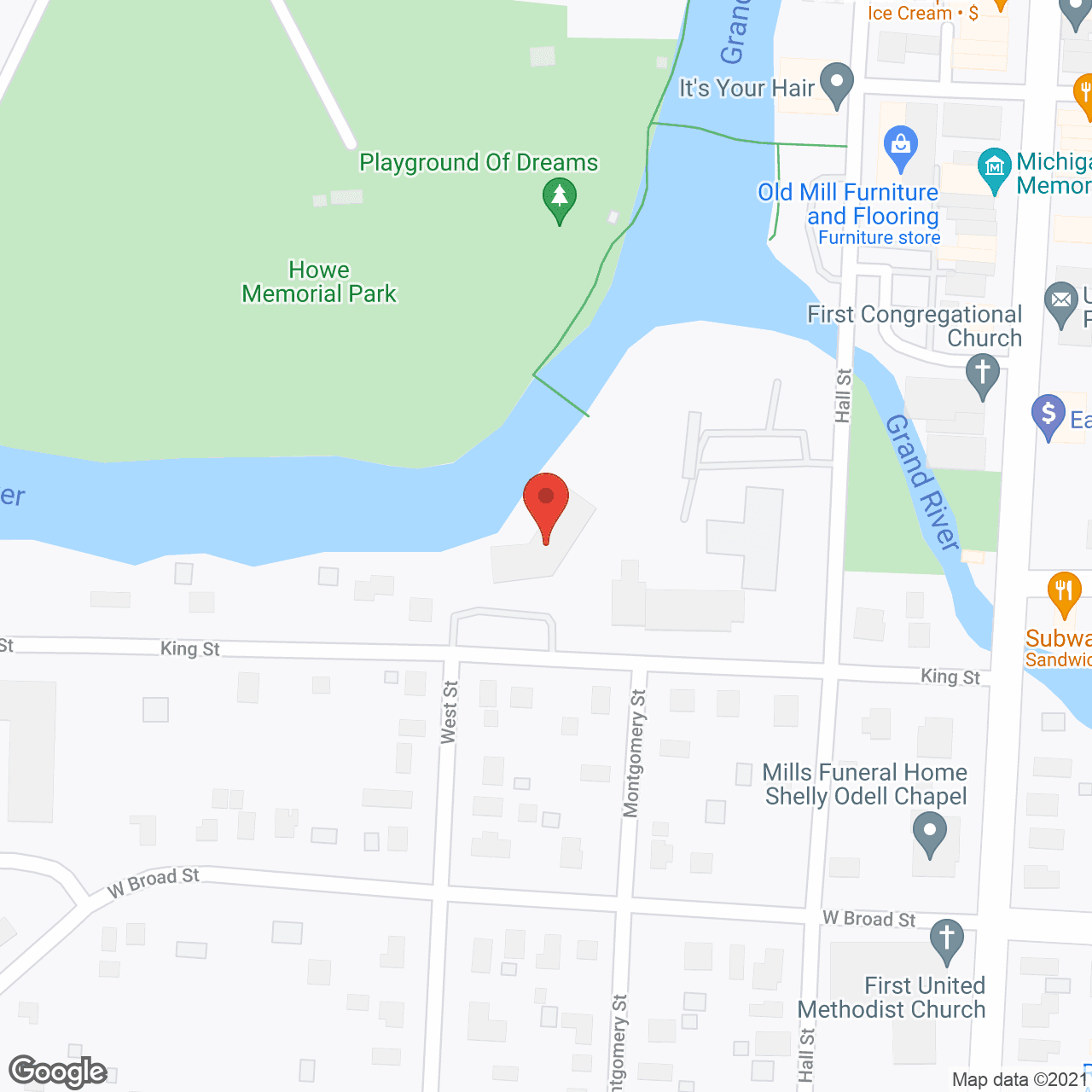 Map of the neighborhood around Kiwanis Spring Brook Manor