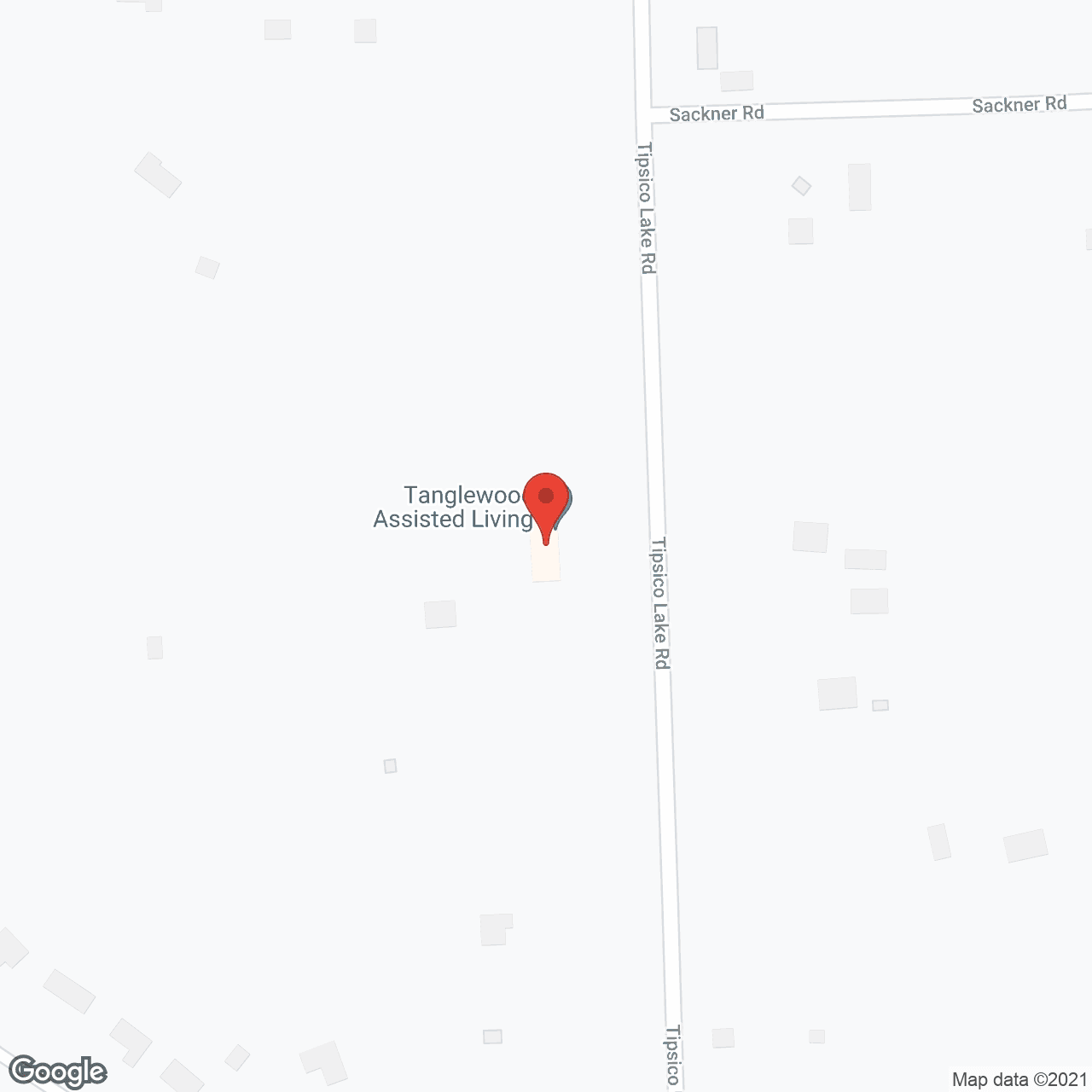 Map of the neighborhood around Tanglewood Assisted Living