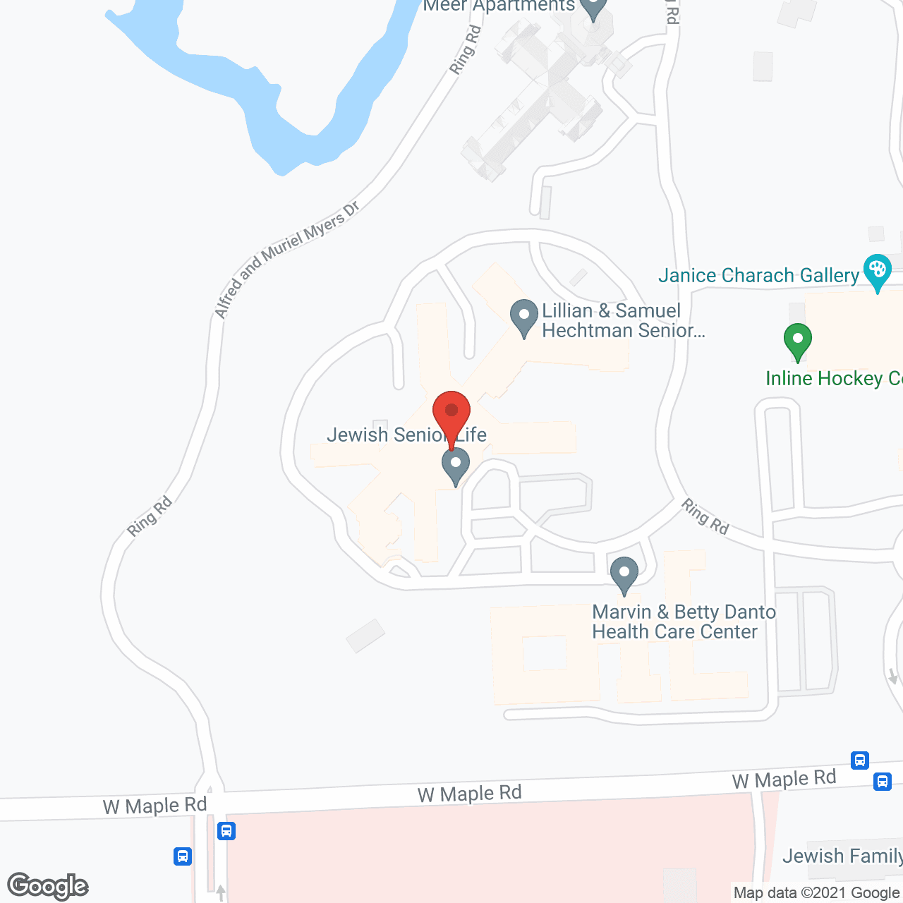 Map of the neighborhood around Fleischman Residence