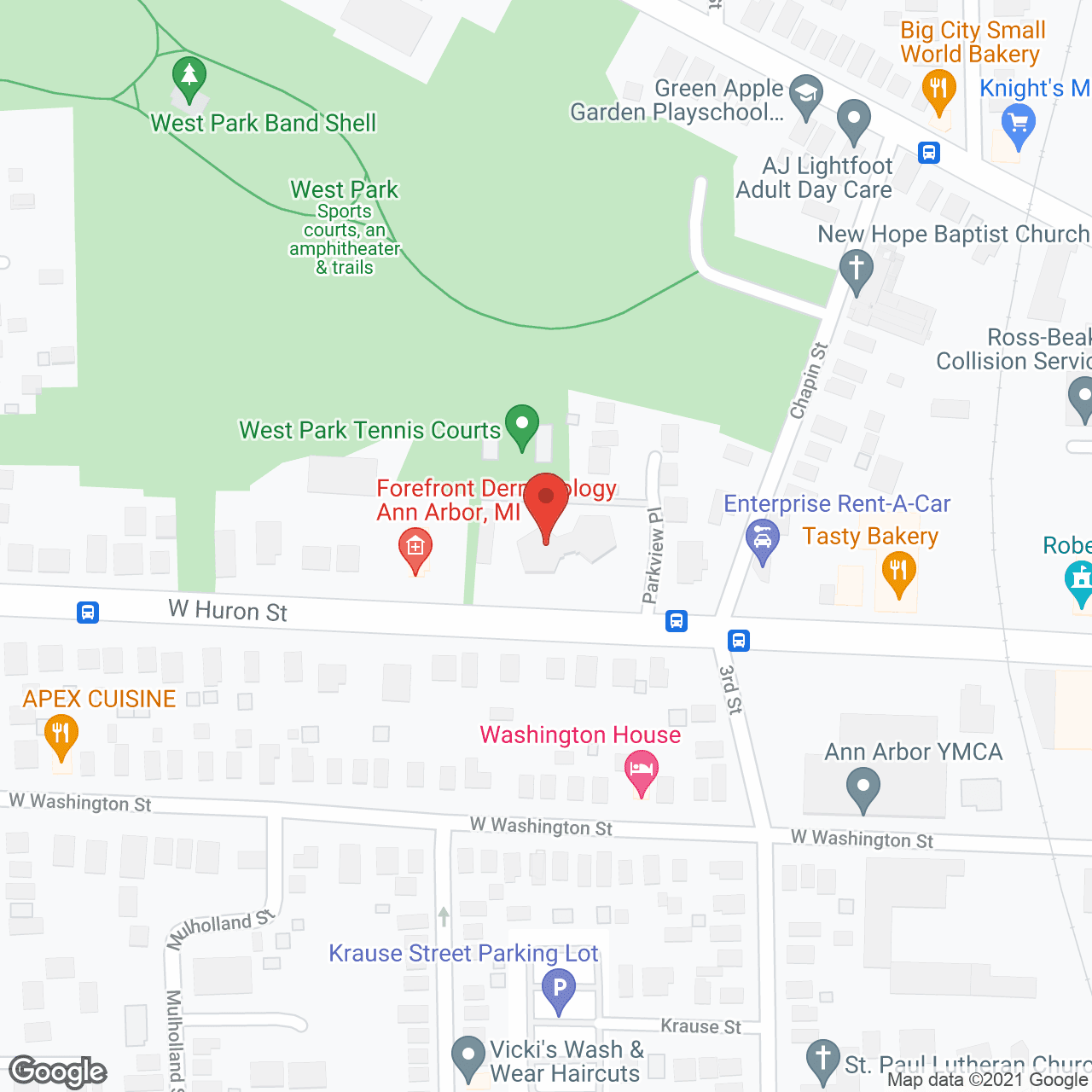 Map of the neighborhood around Lurie Terrace