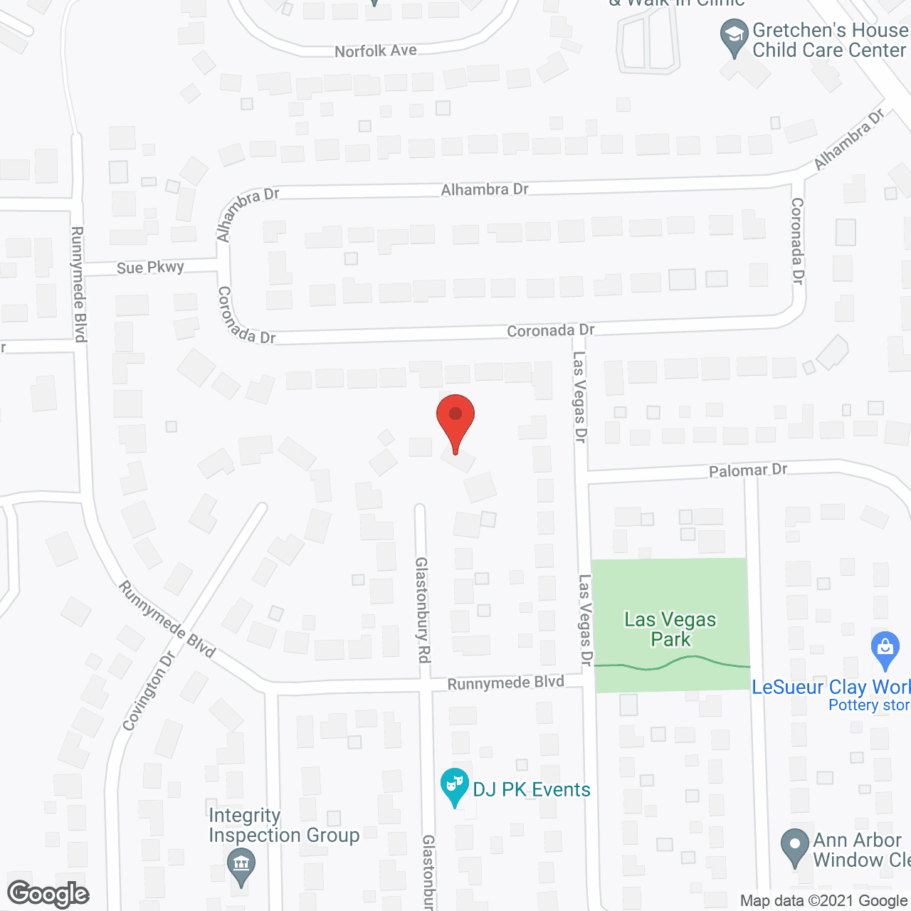 Map of the neighborhood around Glastonbury Adult Foster Care