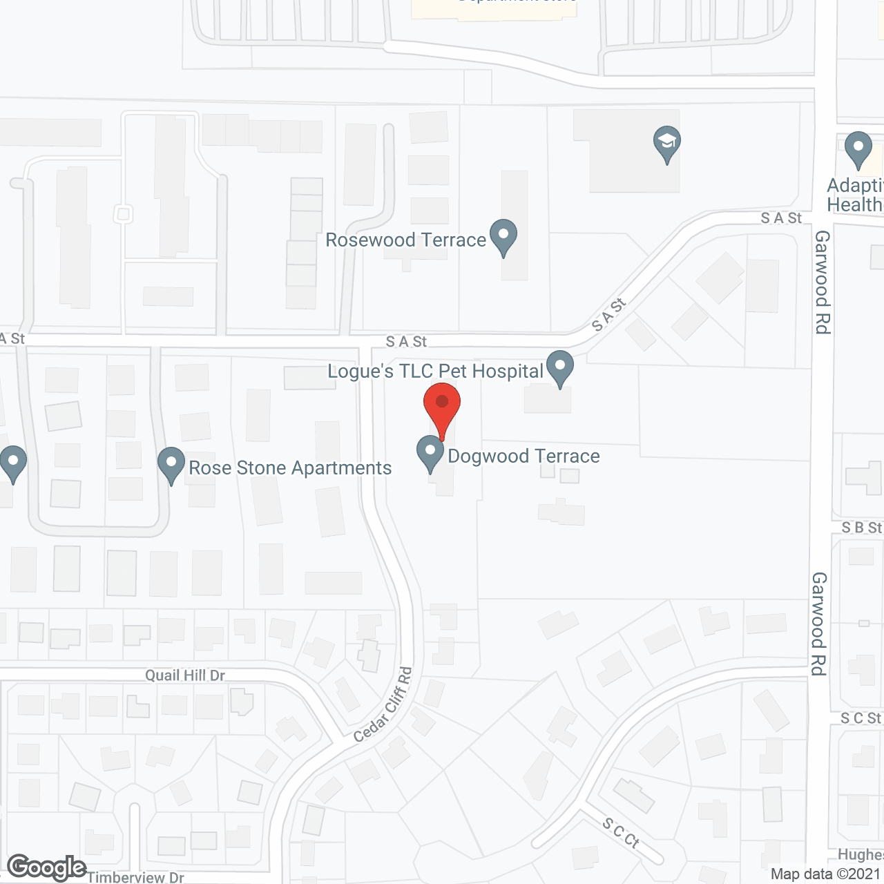 Map of the neighborhood around Dogwood Terrace