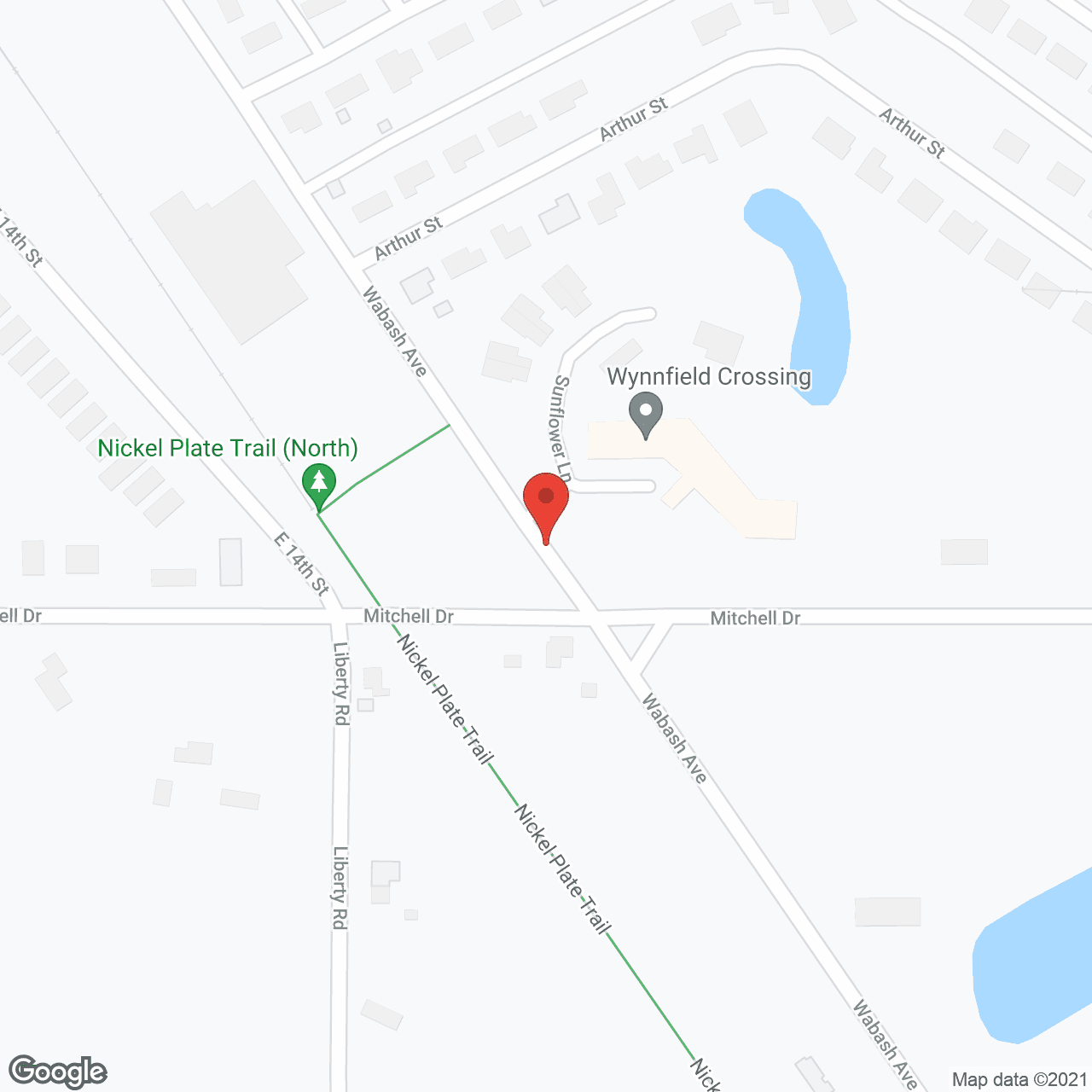 Map of the neighborhood around Wynnfield Crossing