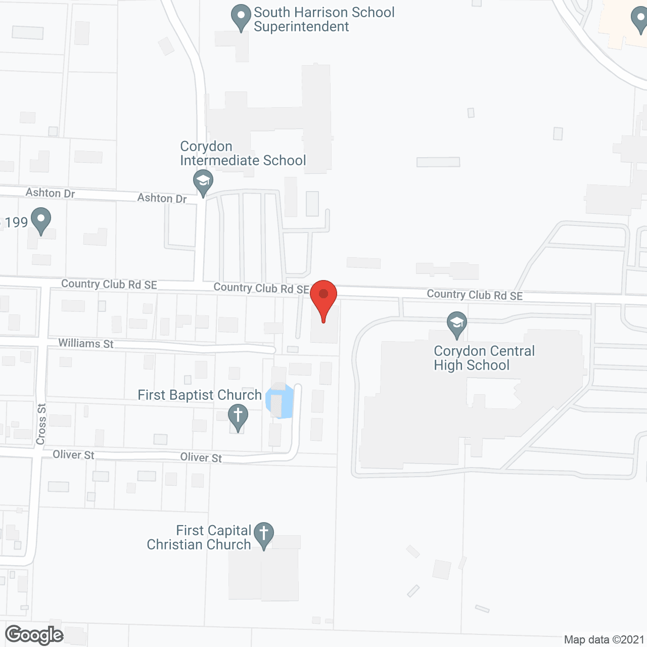 Corydon Health Care Ctr in google map