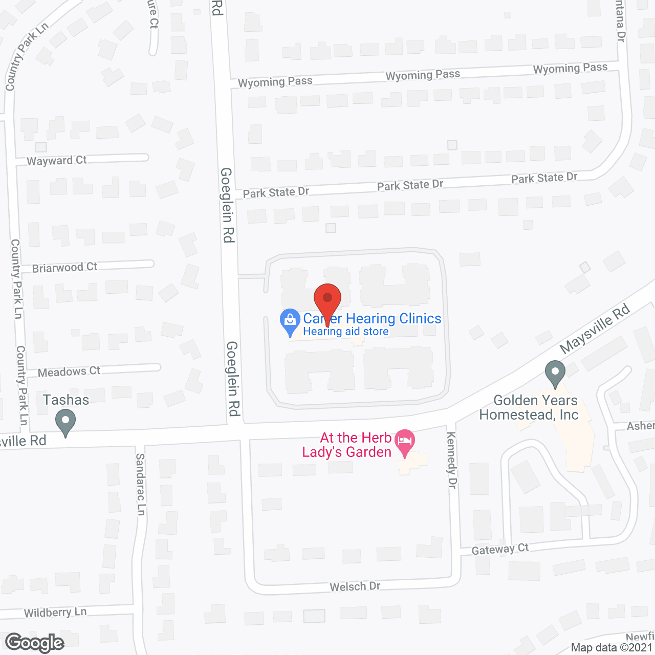 Map of the neighborhood around Golden Years Homestead, Inc.