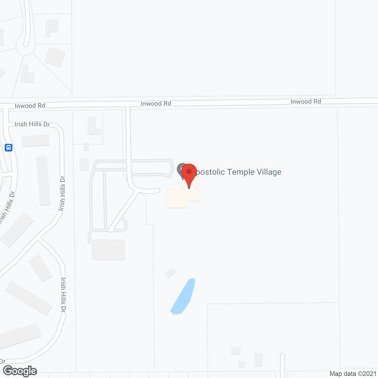 Map of the neighborhood around Apostolic Temple Village Inc