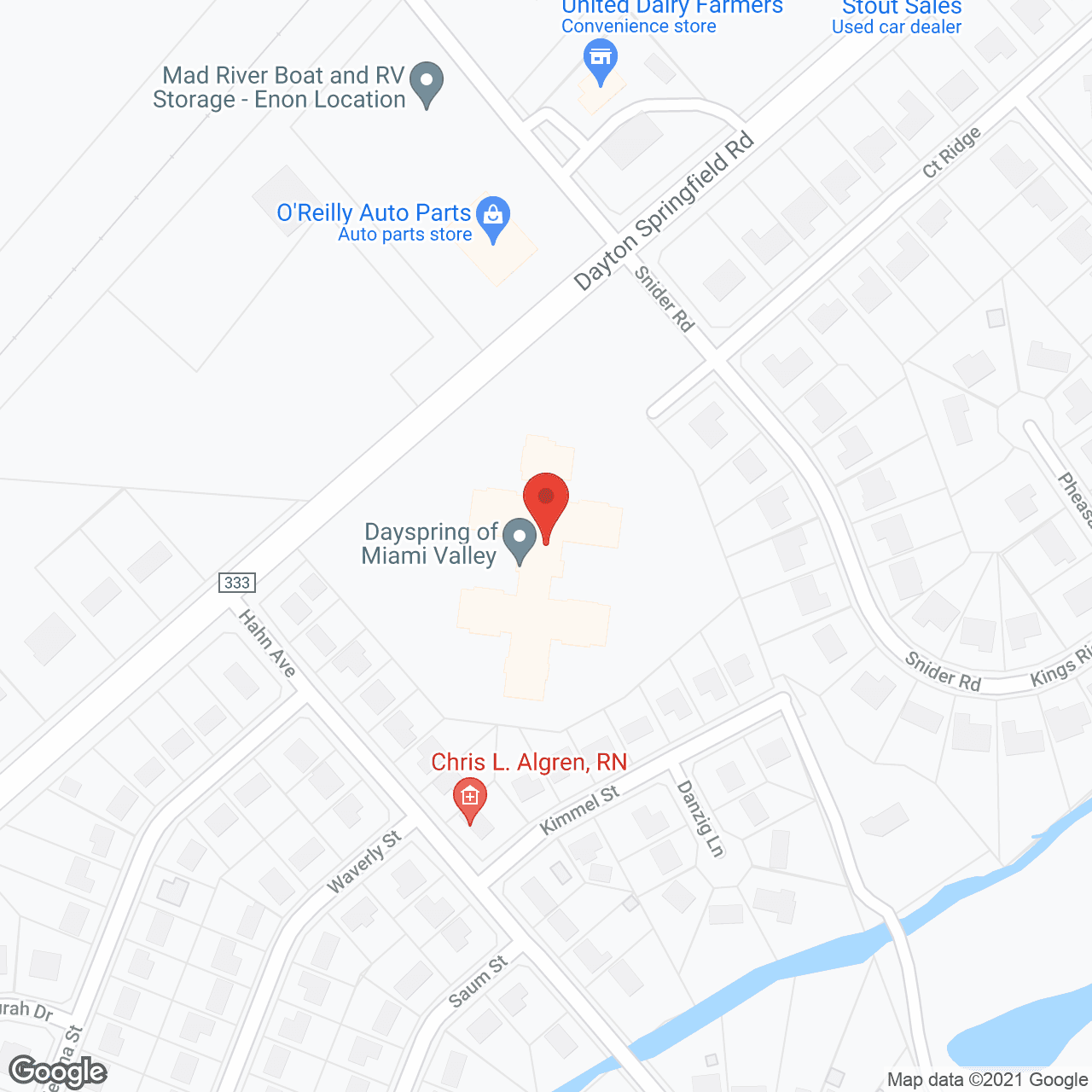 Map of the neighborhood around Dayspring Transitional Care Center