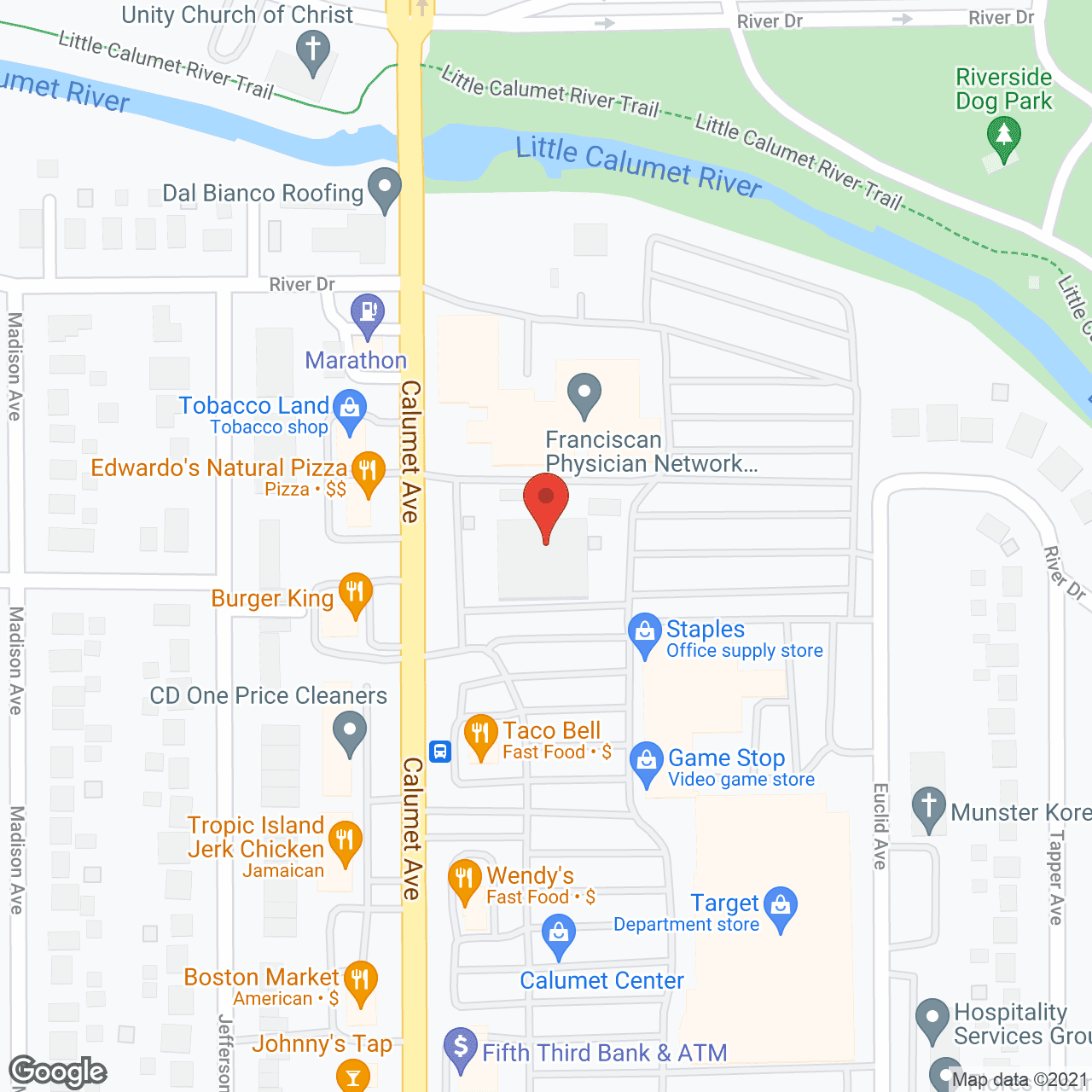 Map of the neighborhood around Munster Med-Inn