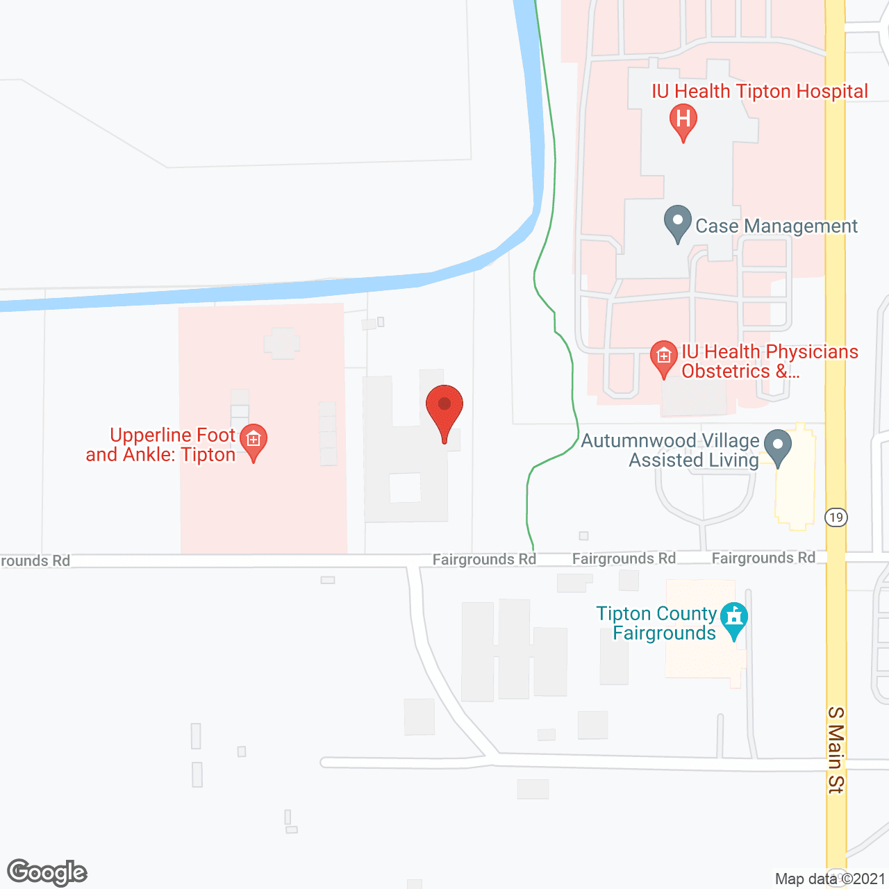 Map of the neighborhood around Miller's Merry Manor