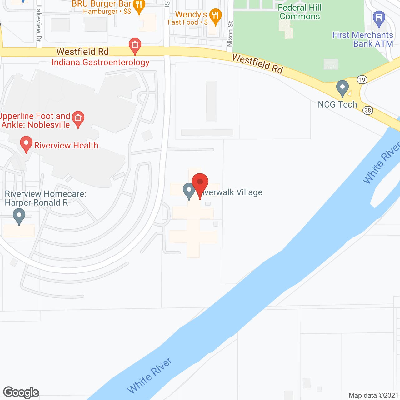 Map of the neighborhood around Riverwalk Village