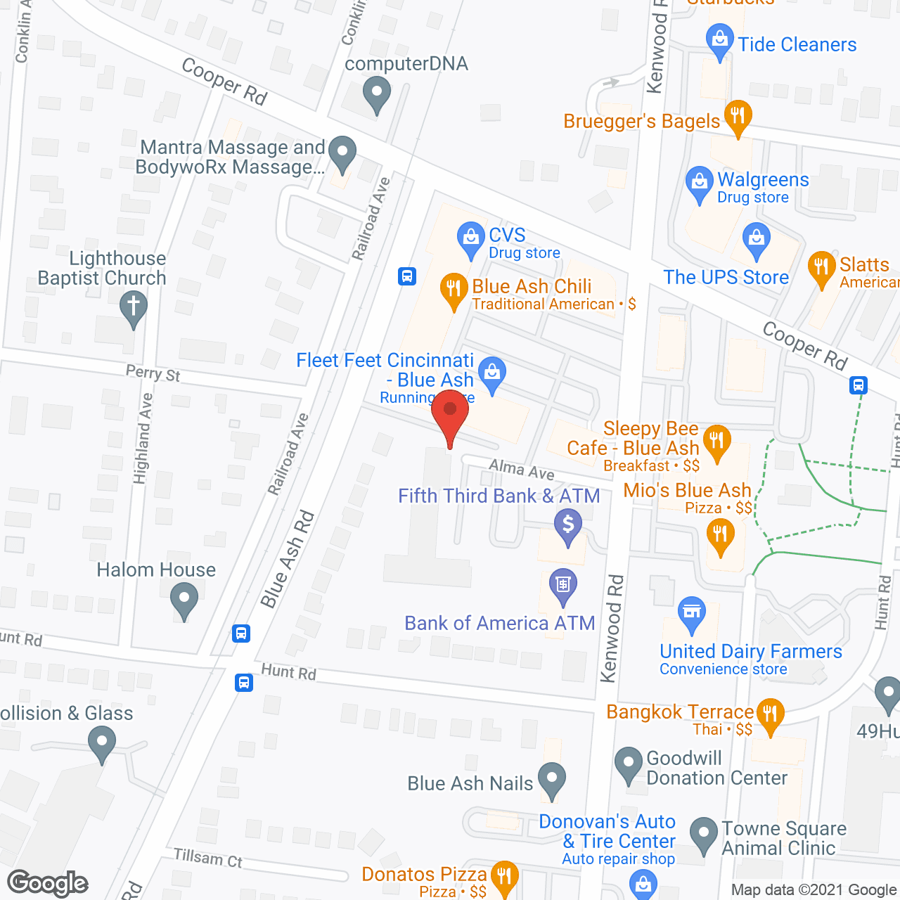 Map of the neighborhood around Town Square Senior Apartments