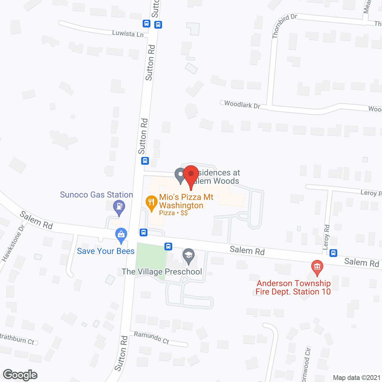 Map of the neighborhood around The Residence at Salem Woods