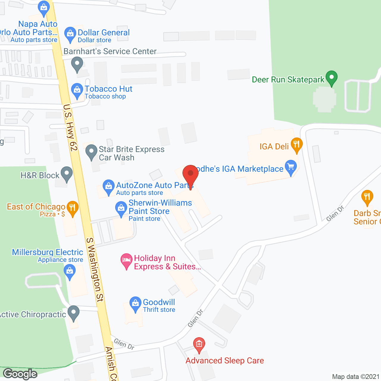 Map of the neighborhood around Majora Lane Care Ctr